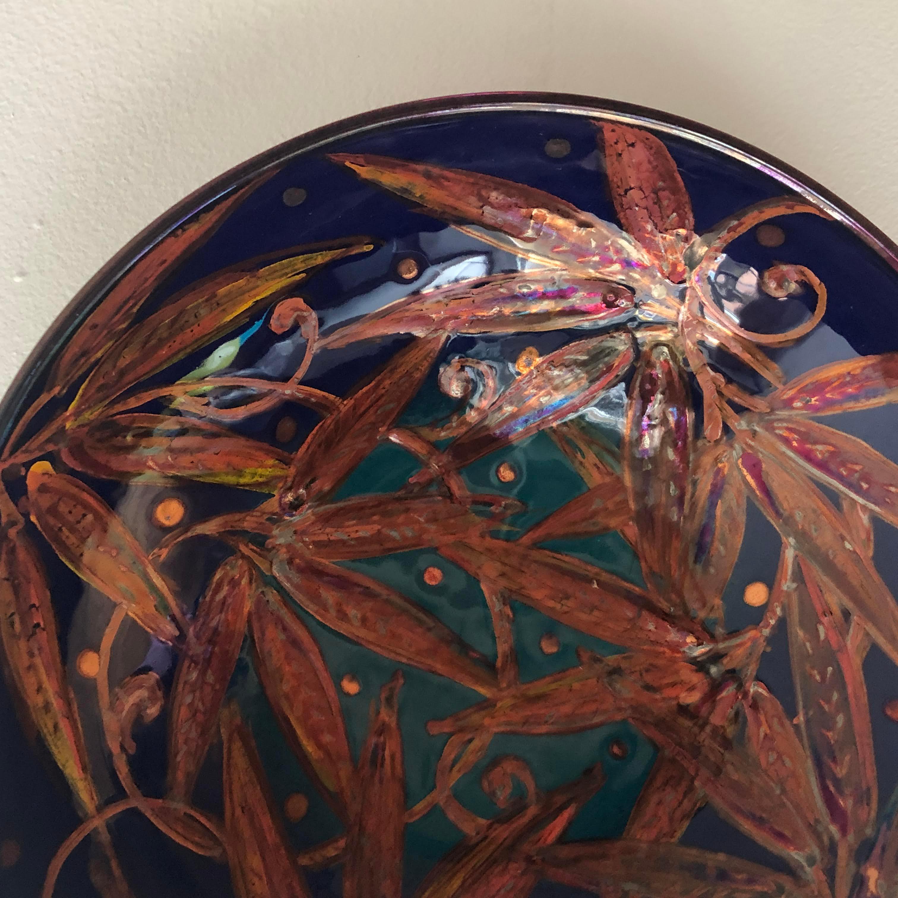 Ceramic Bowl by Bottega Vignoli Hand Painted Glazed Earthenware Contemporary In New Condition For Sale In London, GB
