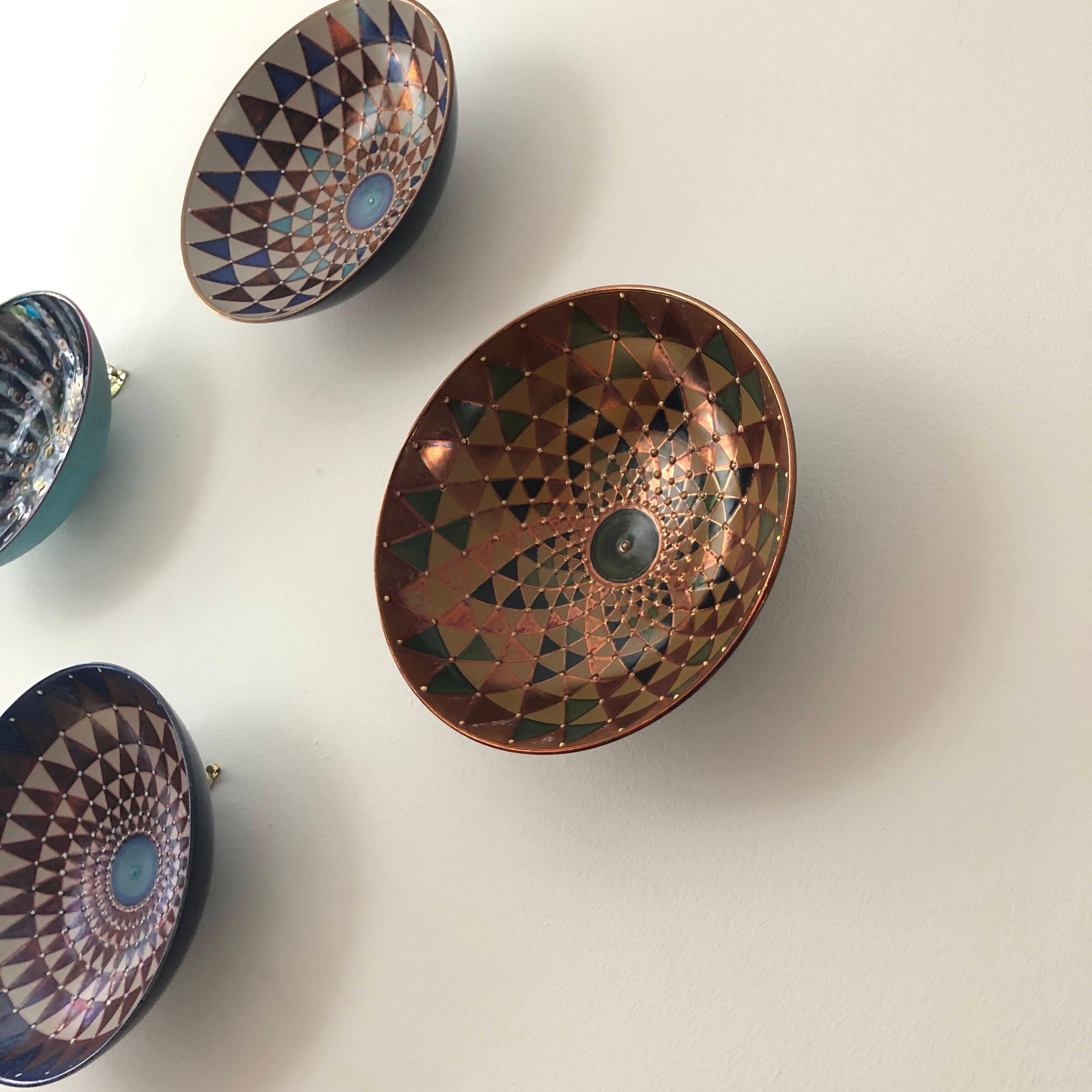 Ceramic Bowl by Bottega Vignoli Hand Painted Glazed Earthenware Contemporary 1