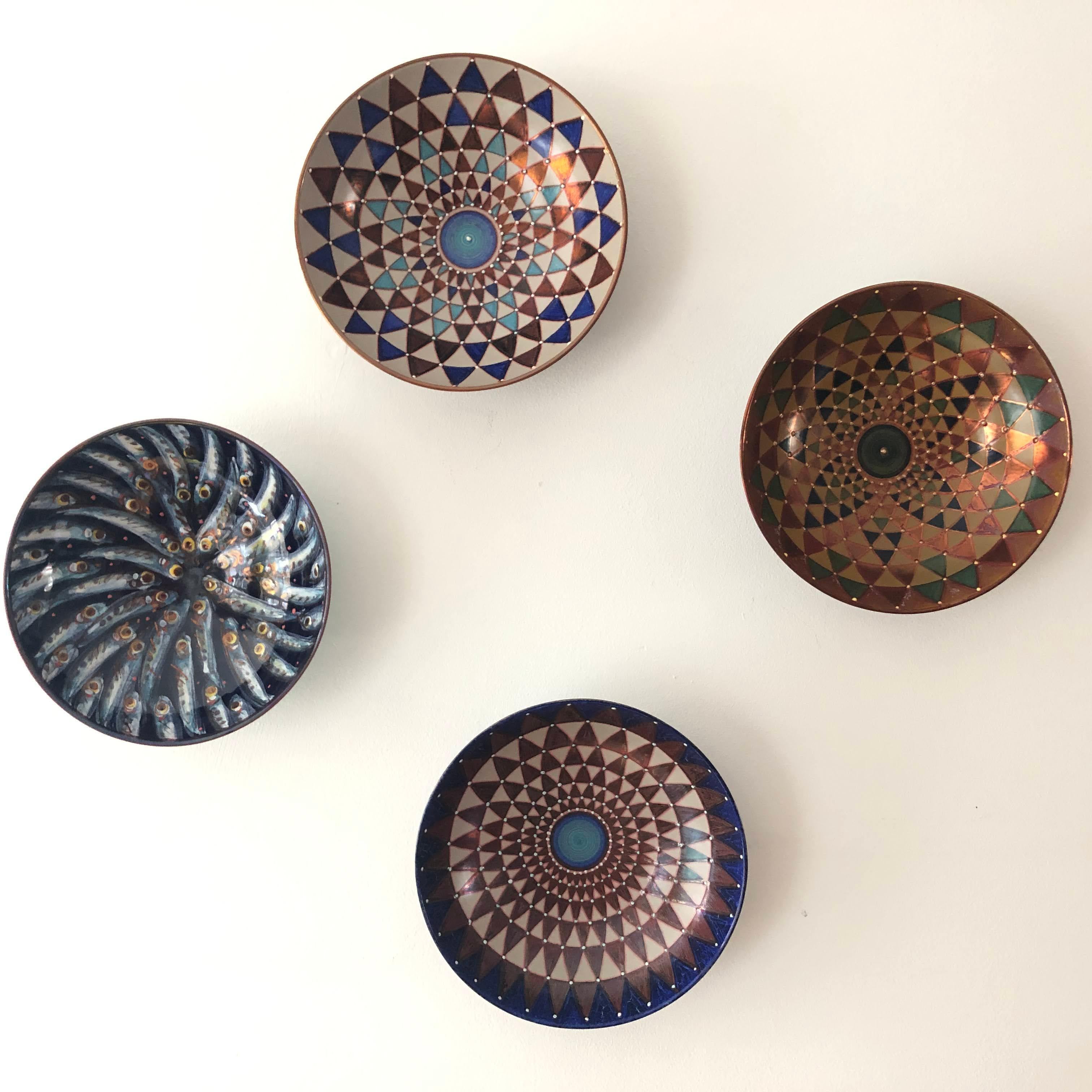 Cuenco de cerámica de Bottega Vignoli Mayólica pintada a mano Contemporáneo italiano Cerámico en venta