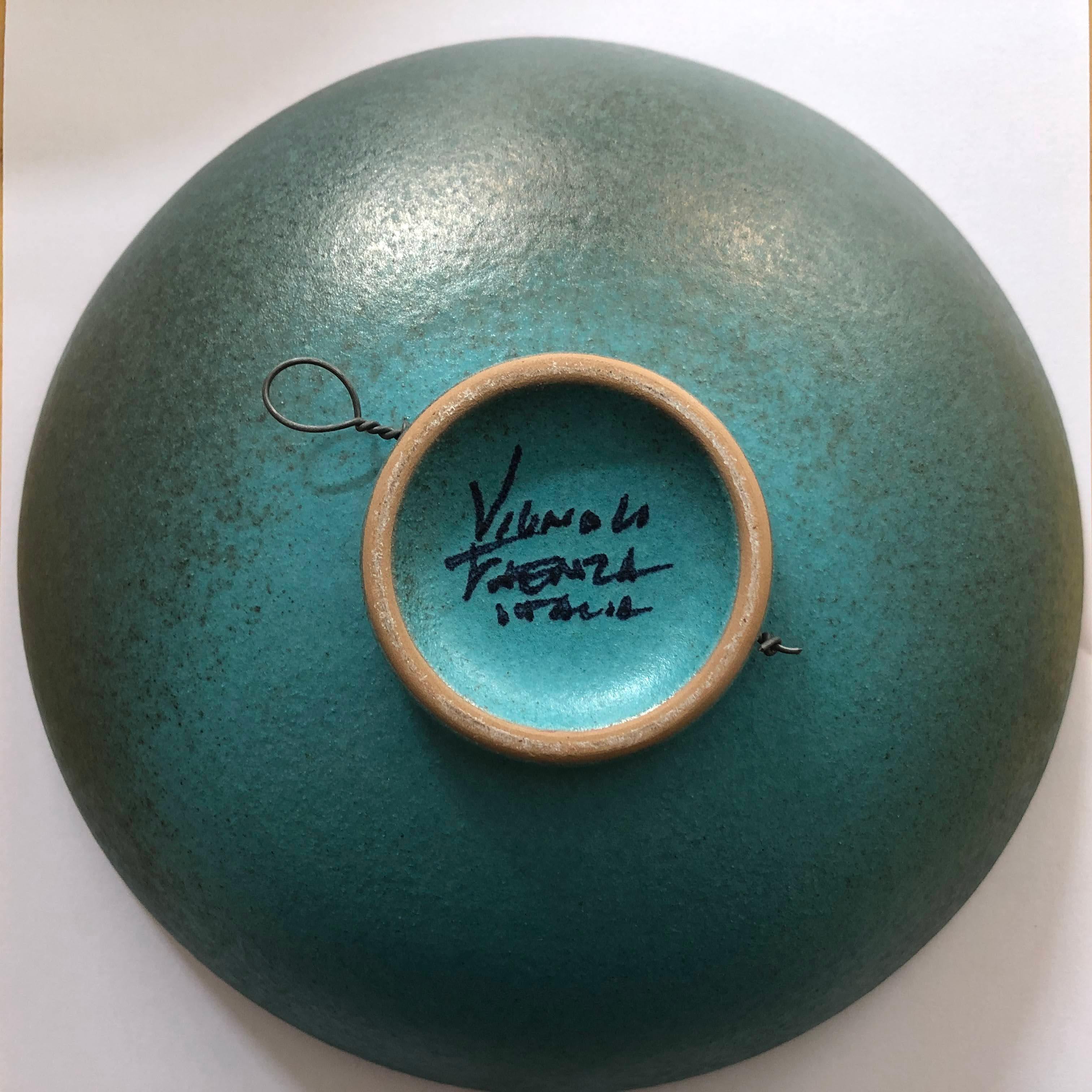 Cuenco de cerámica de Bottega Vignoli Mayólica pintada a mano Contemporáneo italiano en venta 1