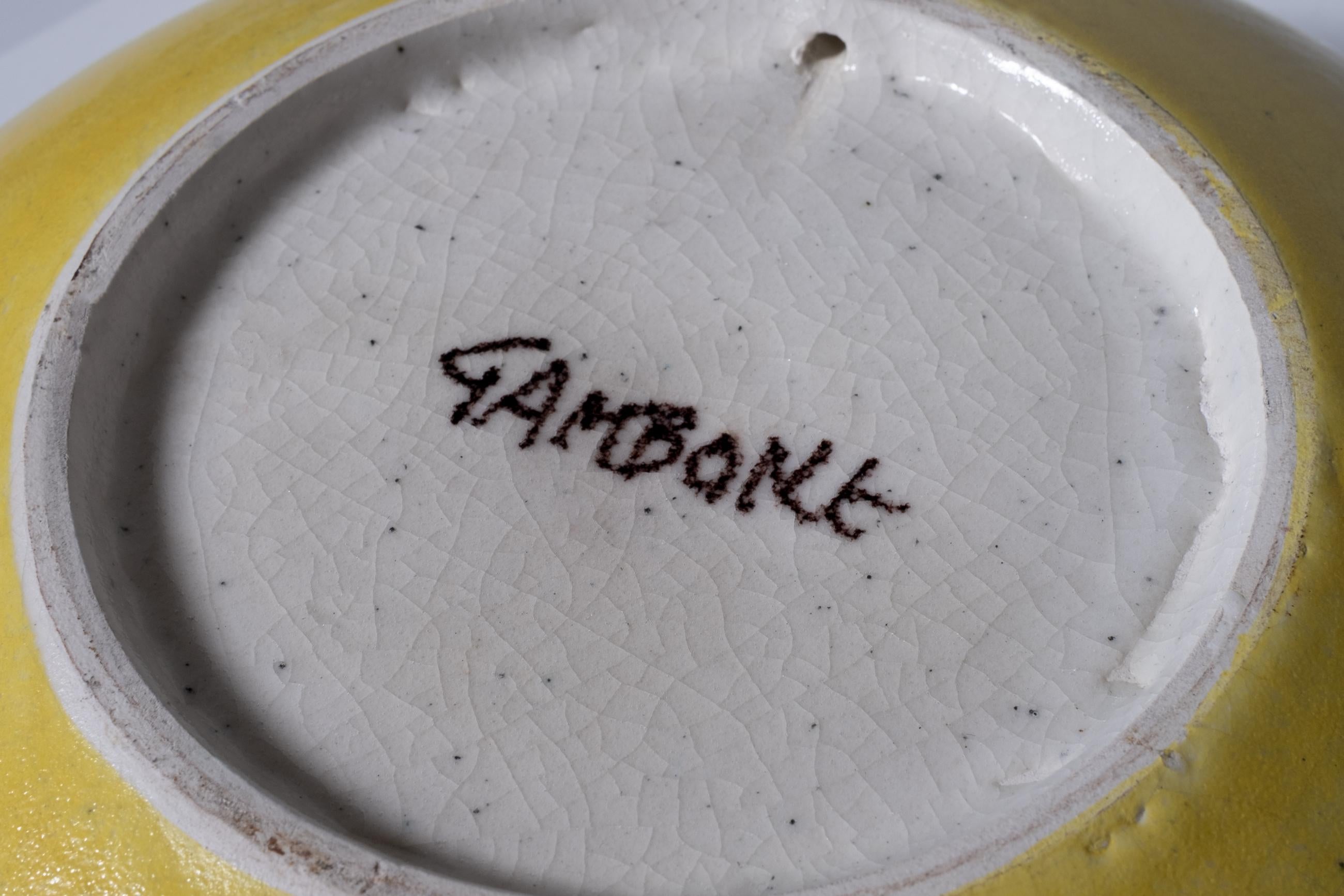 Late 20th Century Ceramic Bowl by Bruno Gambone For Sale