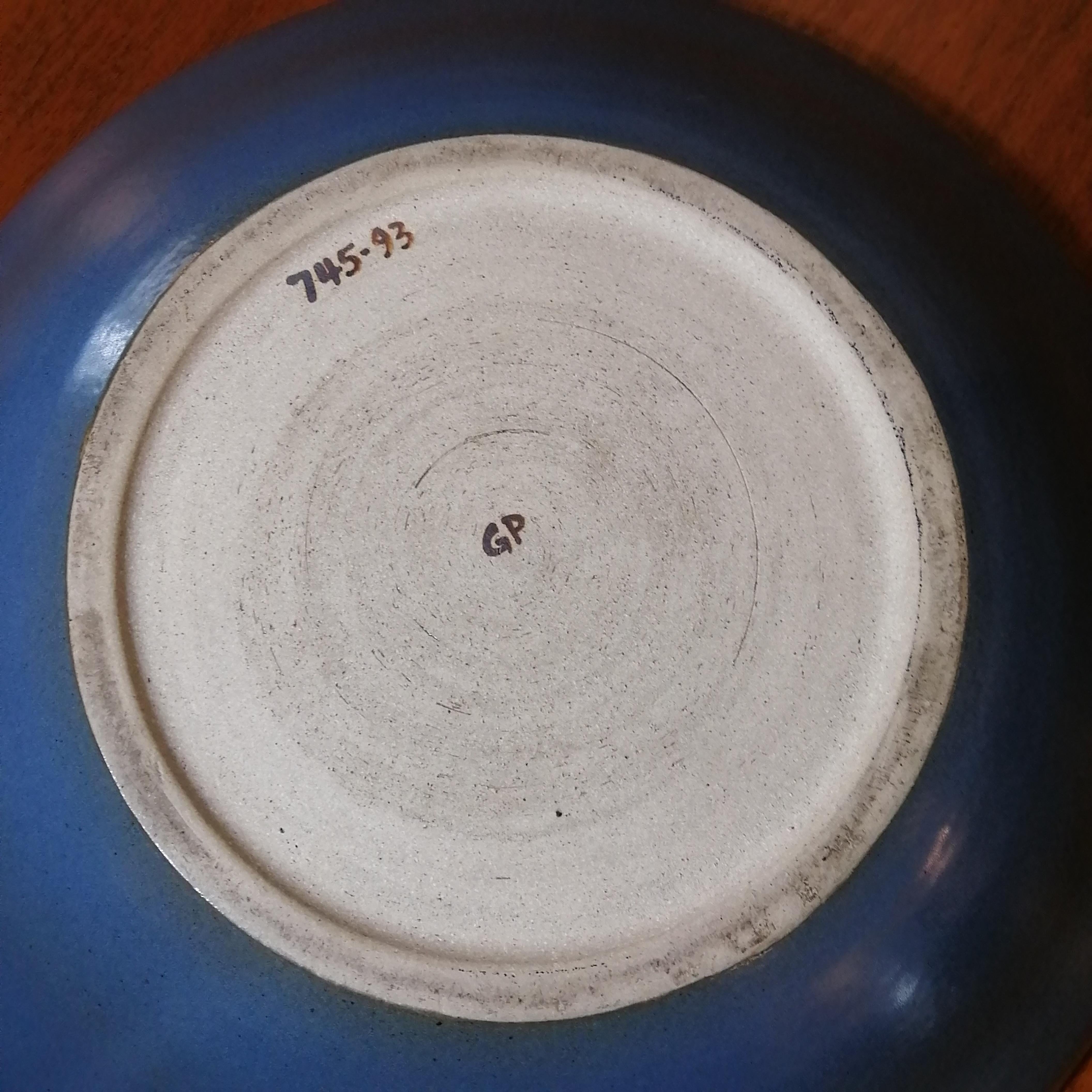 Late 20th Century Ceramic Bowl by Gustavo Perez