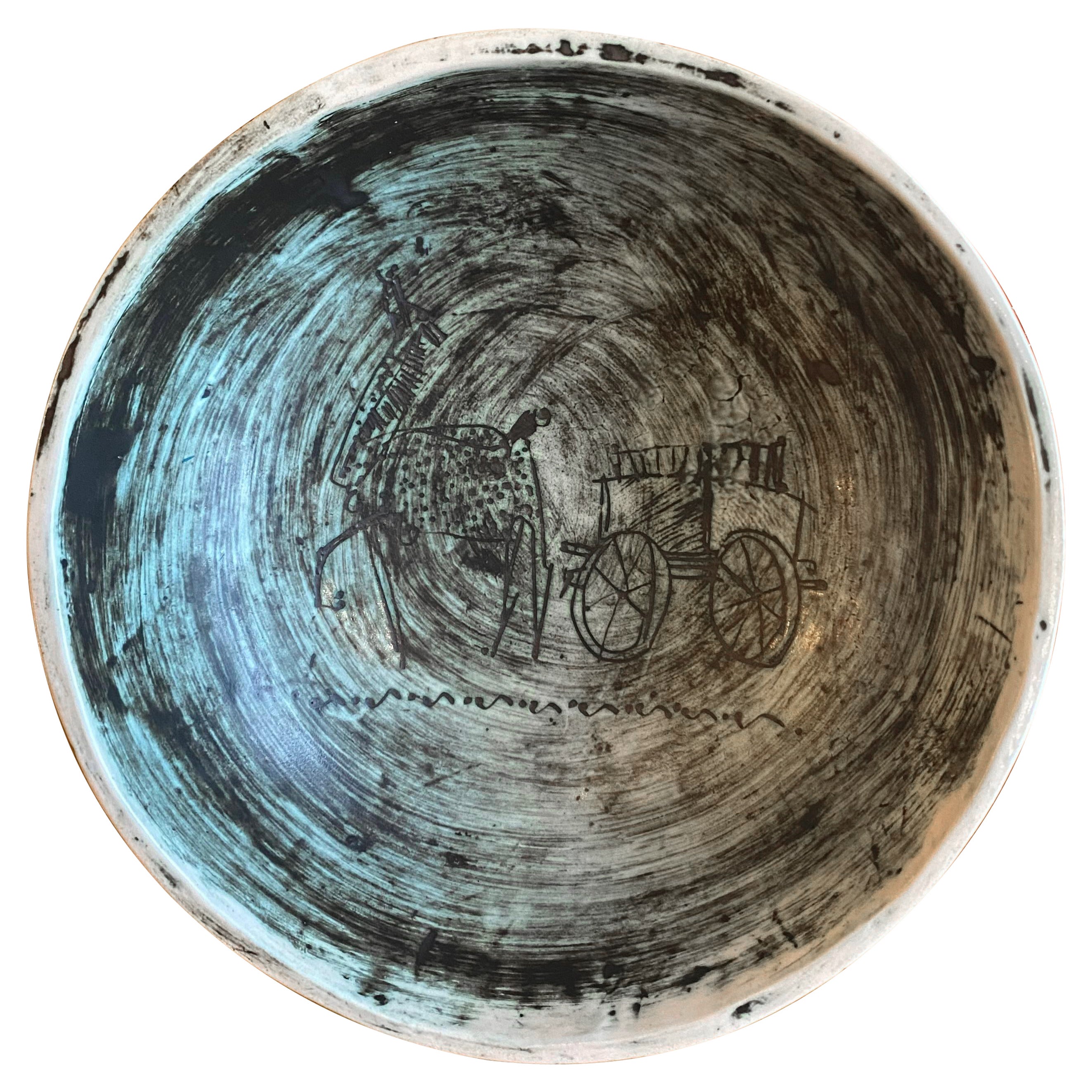 Cuenco de cerámica de Jacques Blin, Francia, años 60