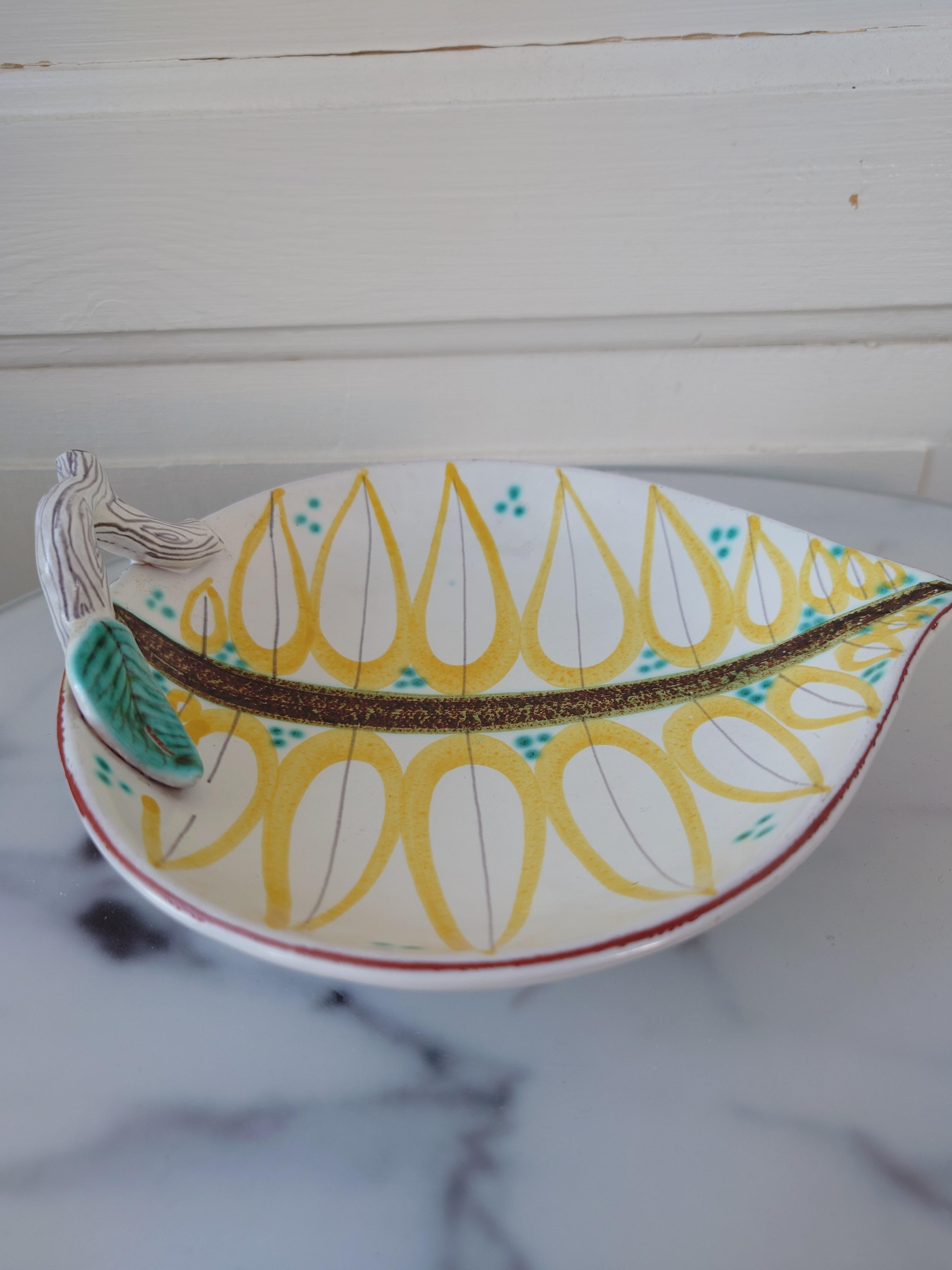 Peint à la main Bol en céramique de Stig Lindberg, design suédois du milieu du siècle, C 1950 en vente