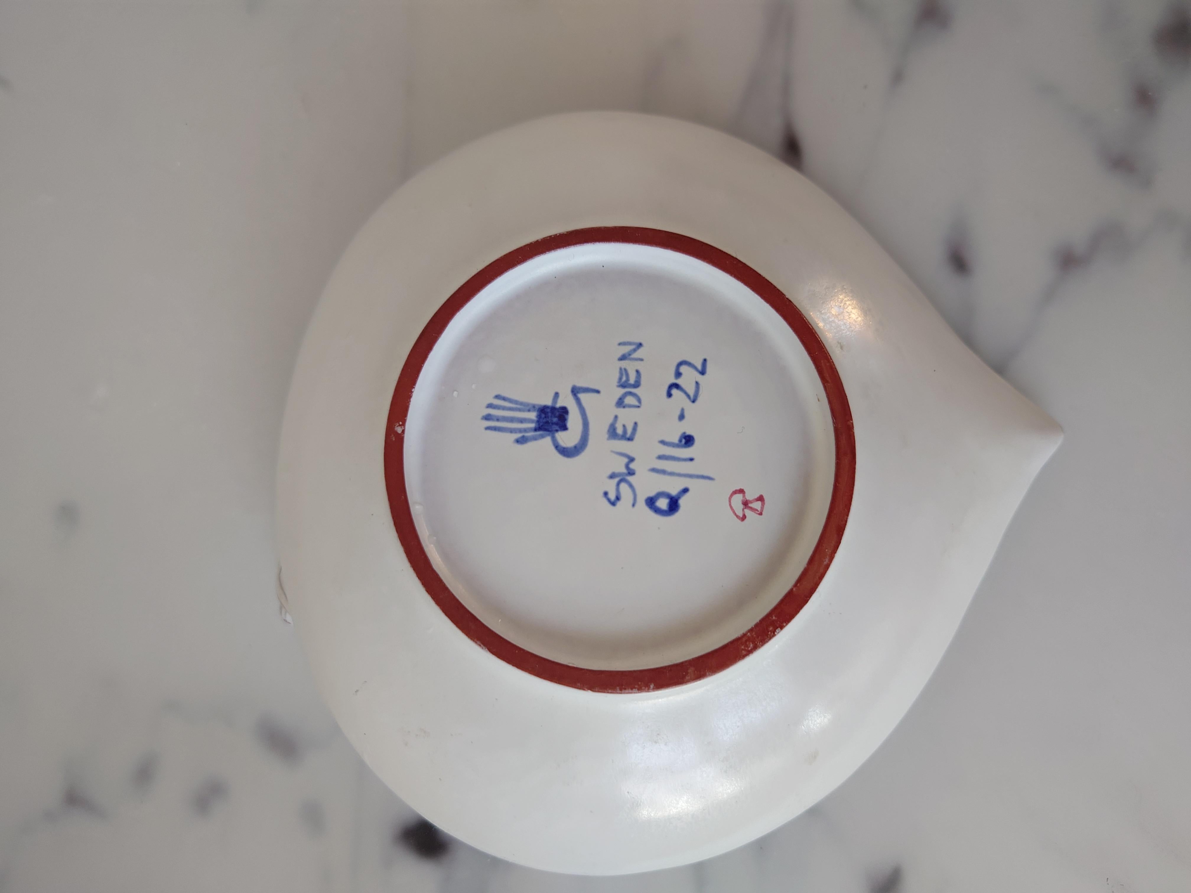 Faïence Bol en céramique de Stig Lindberg, design suédois du milieu du siècle, C 1950 en vente
