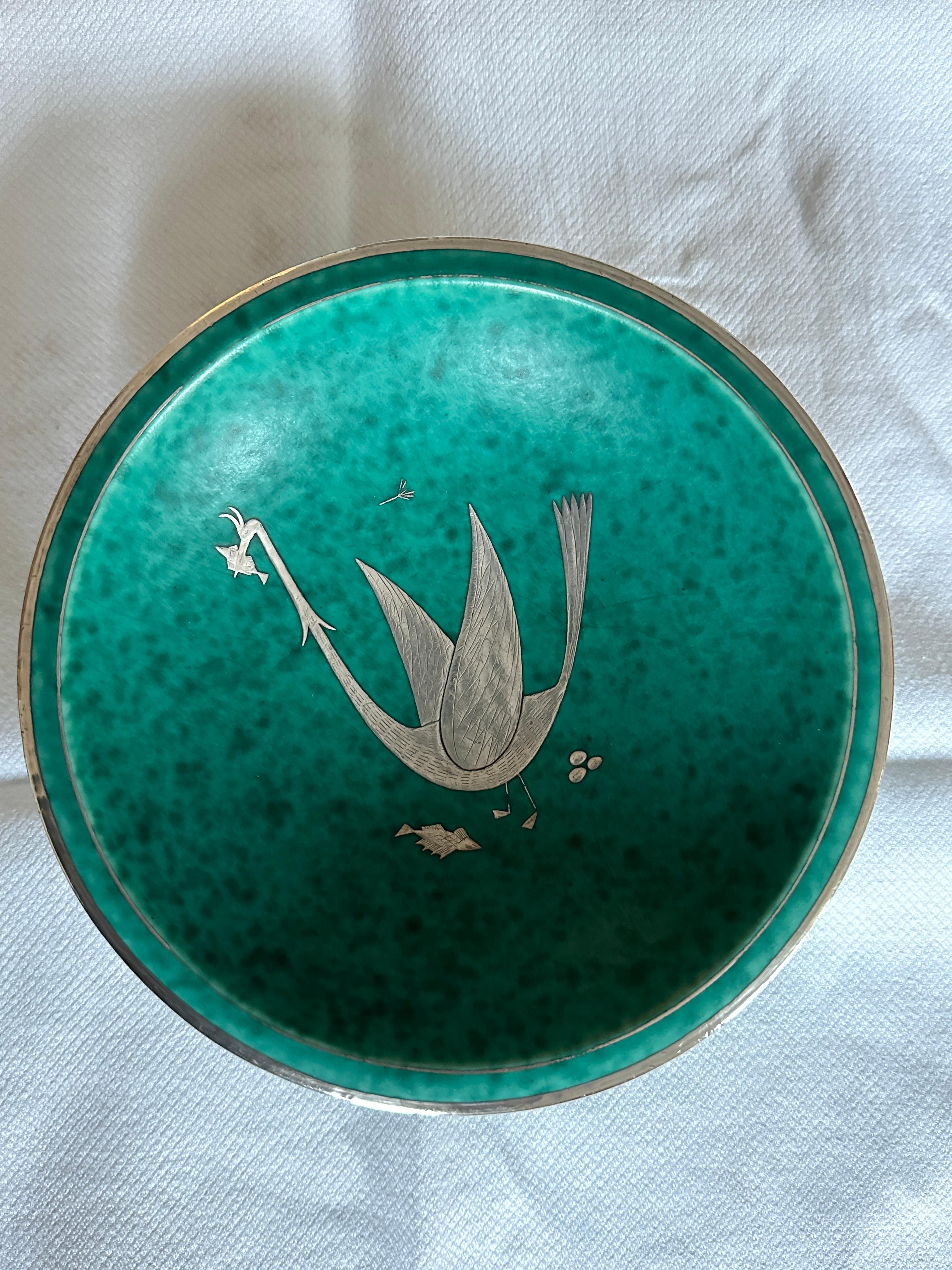 Cuenco de cerámica de Wilhelm Kage Serie Argenta para Gustavsberg Suecia, 1930 Firmado Moderno de mediados de siglo en venta