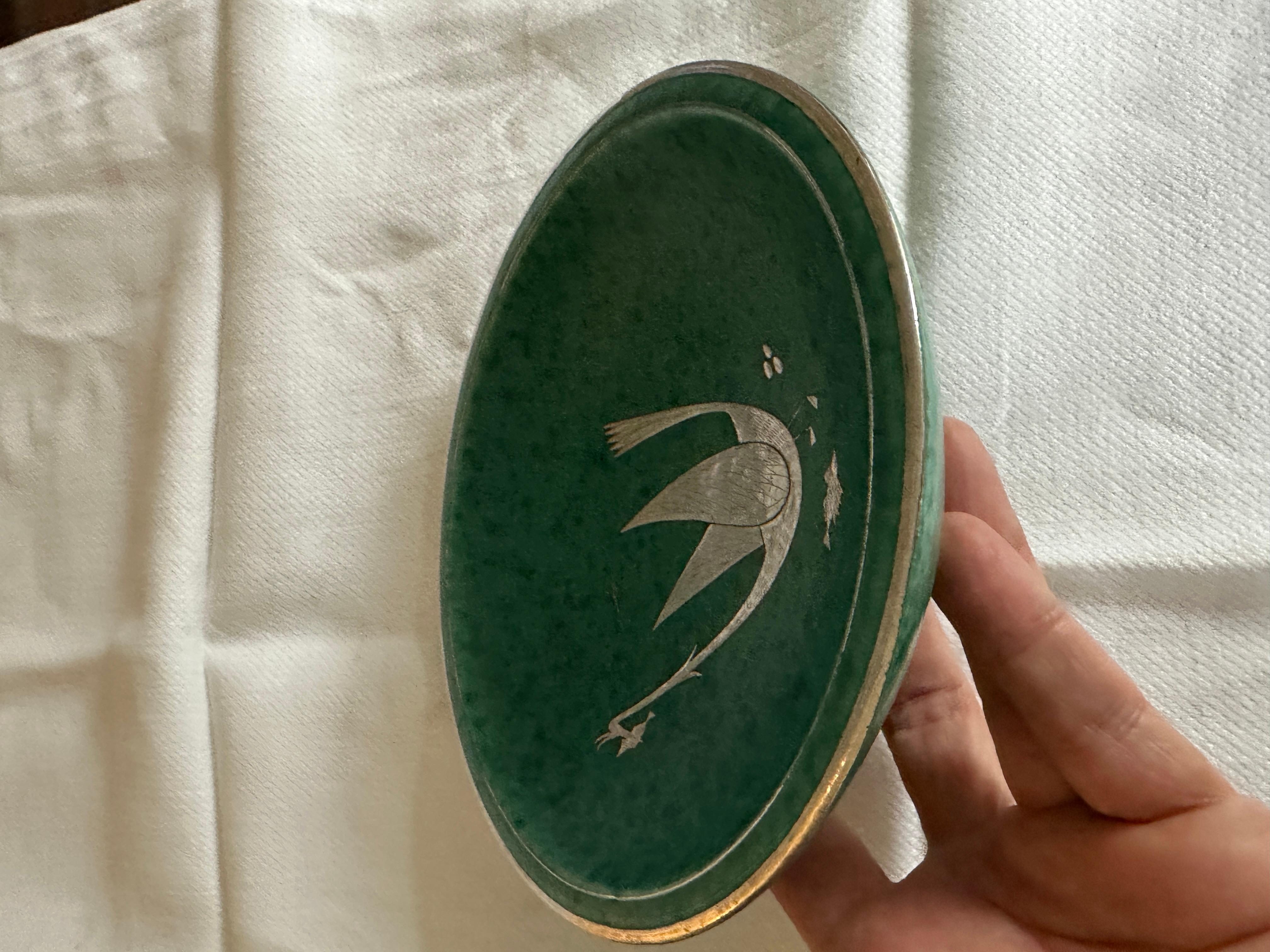 Swedish Ceramic Bowl by Wilhelm Kage Argenta Serie for Gustavsberg Sweden, 1930 Signed For Sale