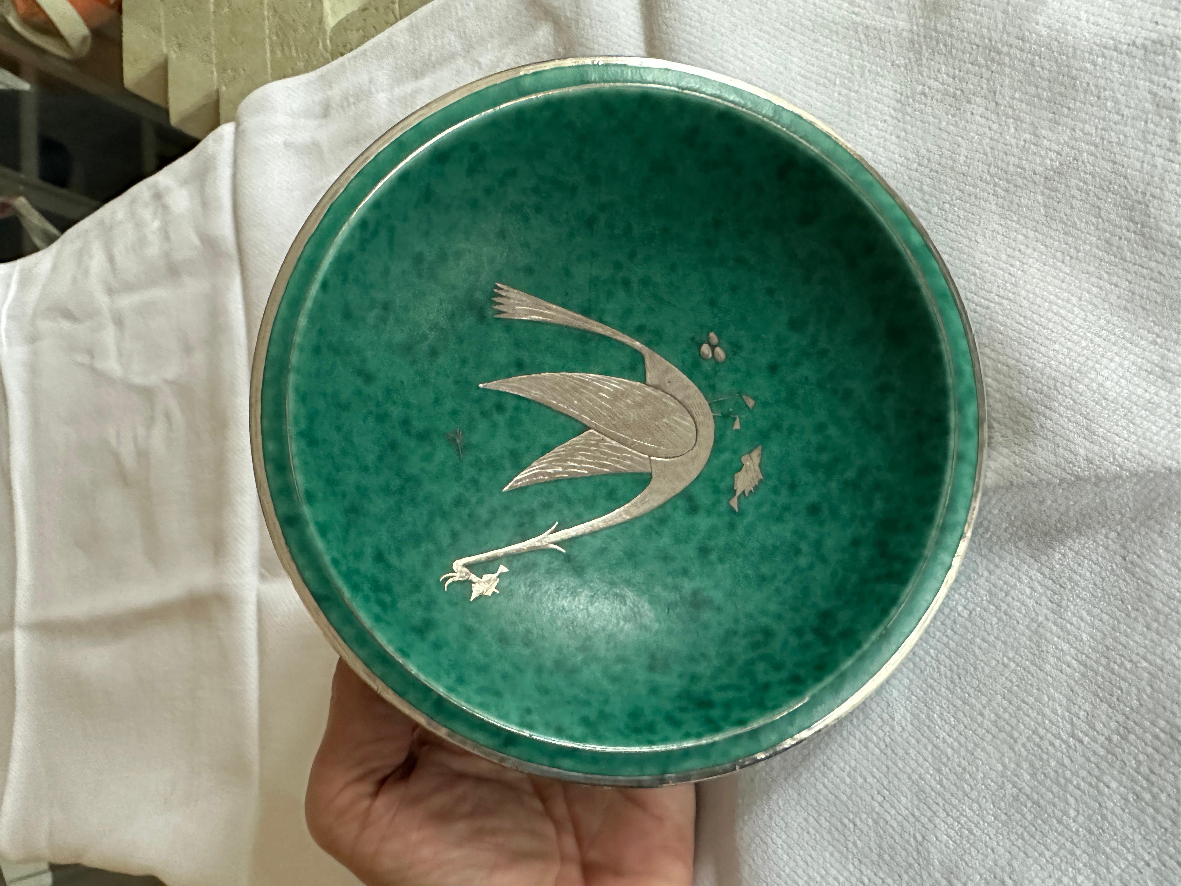Ceramic Bowl by Wilhelm Kage Argenta Serie for Gustavsberg Sweden, 1930 Signed For Sale 1