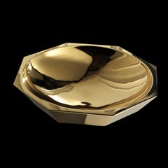 Ceramic Bowl "CLIO" Handcrafted in 24-Karat Gold by Gabriella B. Made in Italy