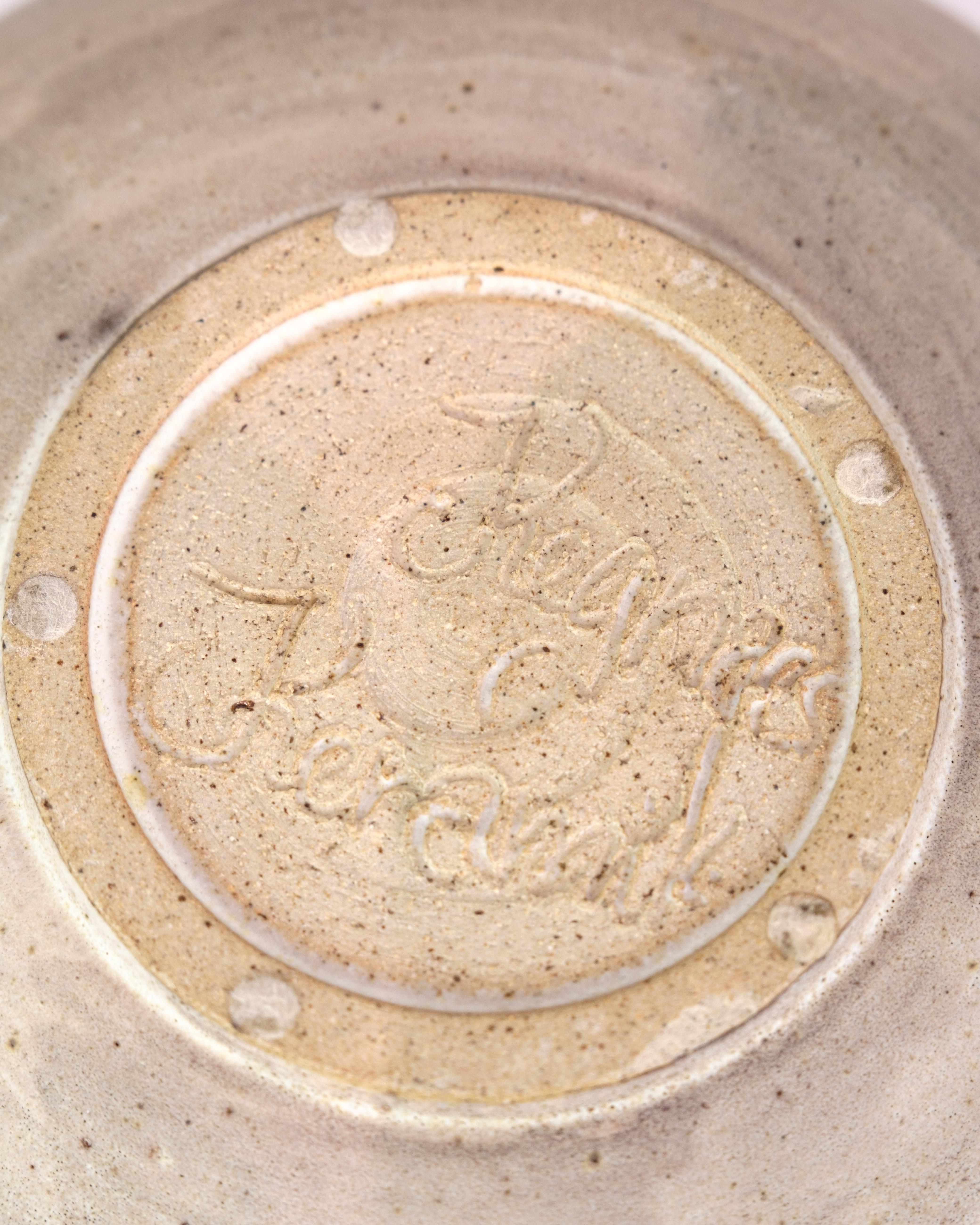 Cuenco de cerámica decorado con motivos firmado por Kegnæs Ceramics De los años 60 en venta 1