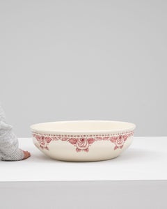Antique Dutch Ceramic Bowl, Glazed Finish, 1900s Craftsmanship
