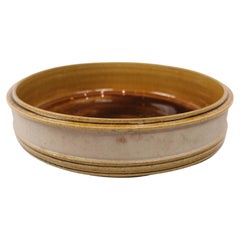 Ceramic Bowl in Dark Brown Shades by Herman Kähler, Made in Denmark from 1960s