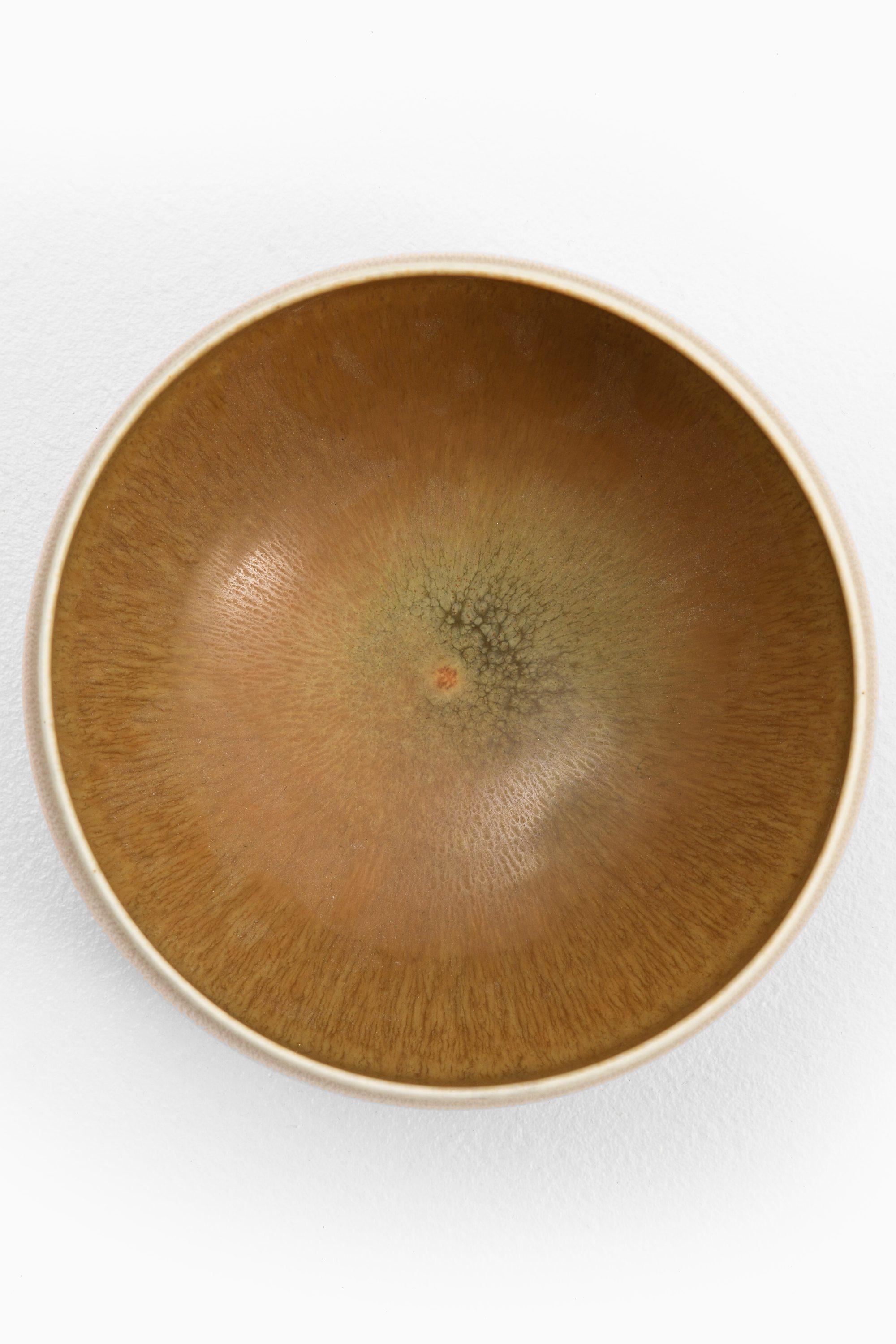 Keramische Schale mit Hasenfellglasur von Berndt Friberg, 1962 (Skandinavische Moderne) im Angebot