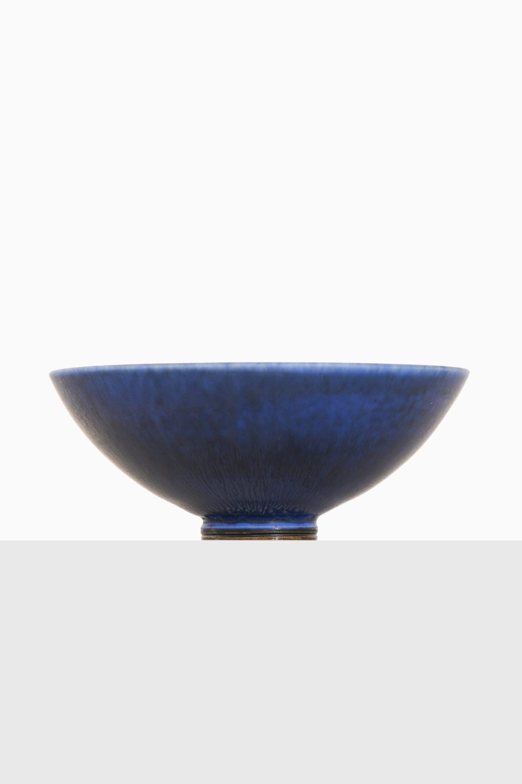 Svedese Ciotola in ceramica con smalto di pelliccia di lepre di Berndt Friberg, 1964 in vendita
