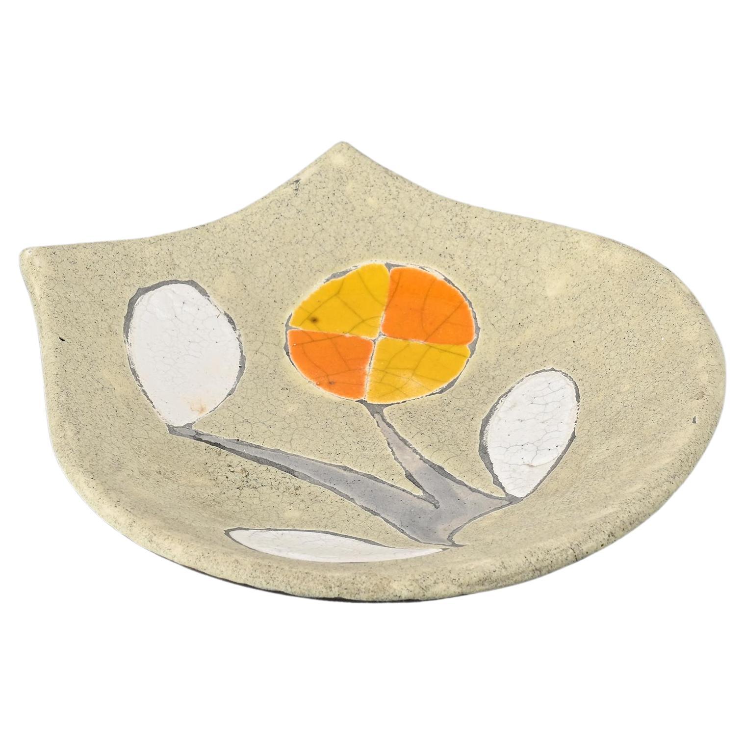 Keramische Schale, Les Archanges, Vallauris, um 1960 im Angebot