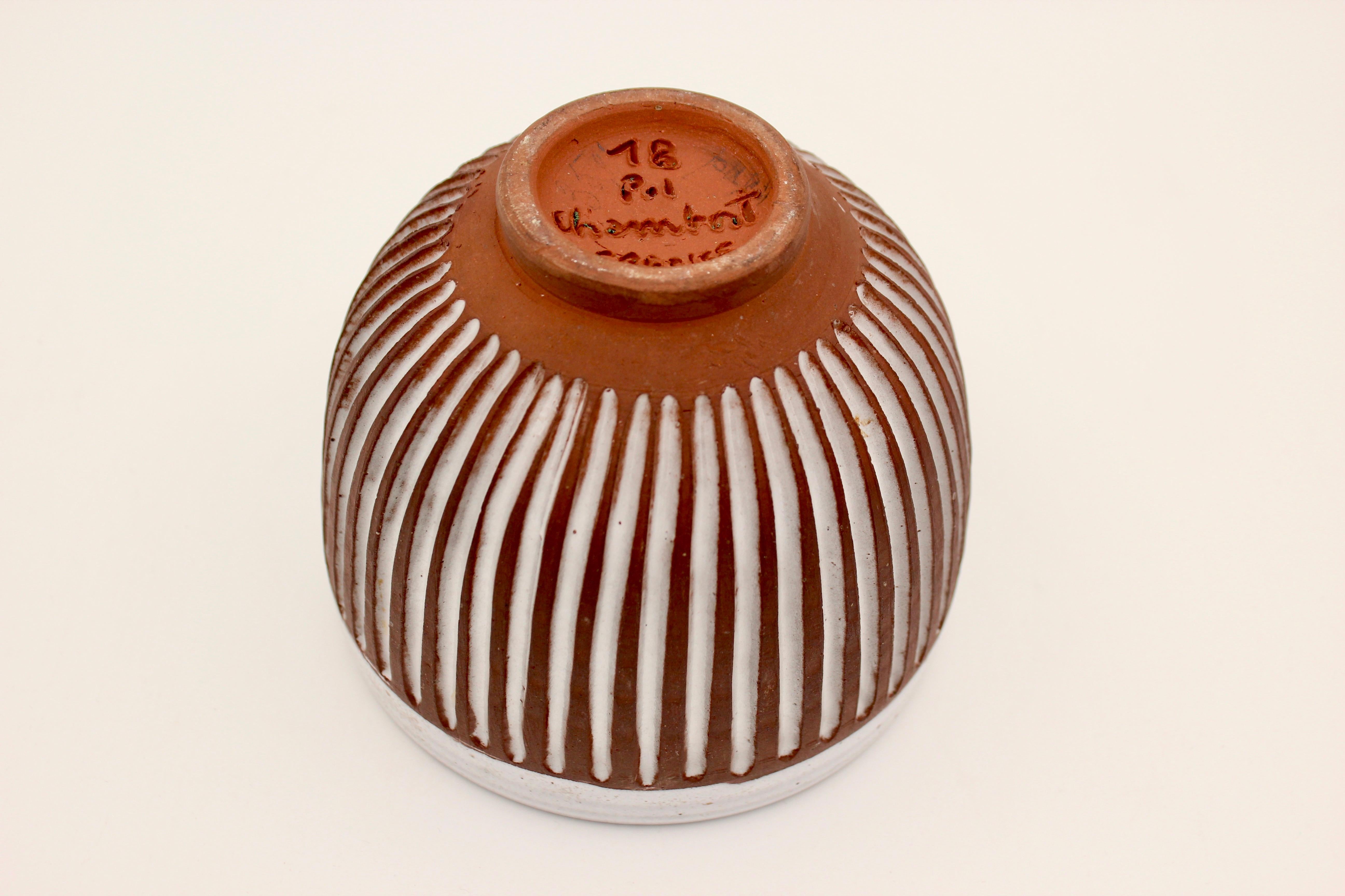 Ceramic bowl N° 18 by Pol Chambost, circa 1950 France.