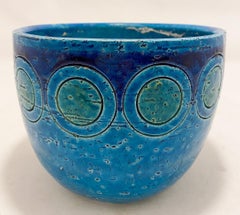 Ceramic bowl of the serie Rimini Blue by Aldo Landi for Bitossi, Italy, 1960