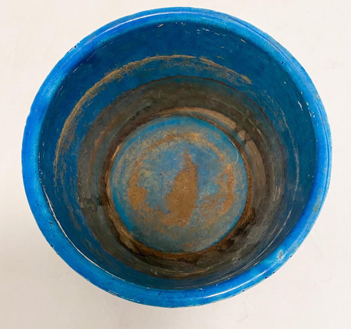 Cuenco de cerámica de la serie Rimini Azul de Aldo Landi para Bitossi, Italia, 1960 Italiano en venta