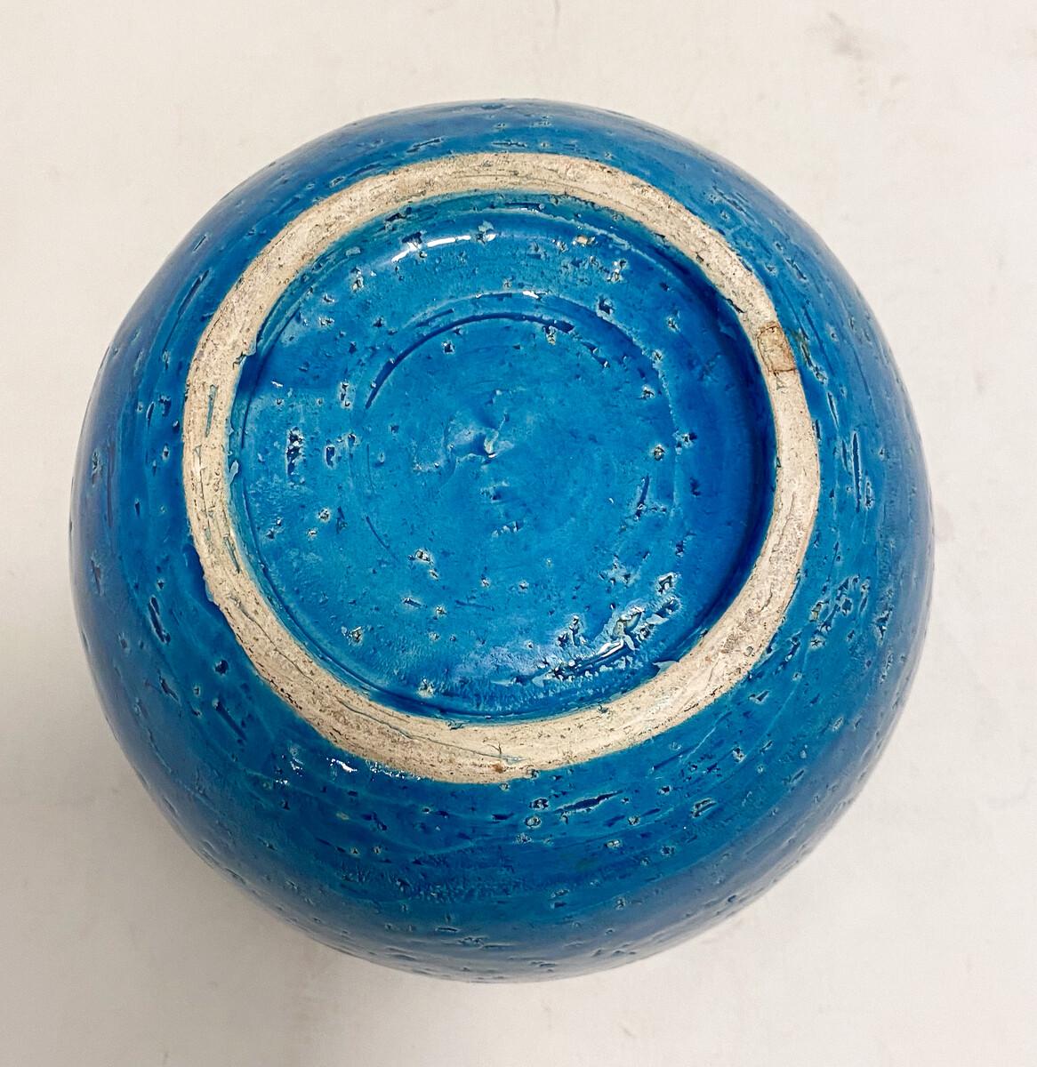 Cuenco de cerámica de la serie Rimini Azul de Aldo Landi para Bitossi, Italia, 1960 en Bueno estado para la venta en Brussels, BE