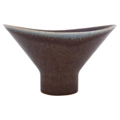 Ceramic Bowl on a Foot Carl-Harry Stålhane, Rörstrand, Vintage Mid Century
