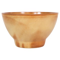 Retro Ceramic Bowl In Orange & Yellow Colors From 1960s