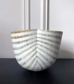 Ceramic Bowl-Shape Vessel by British Studio Potter John Ward