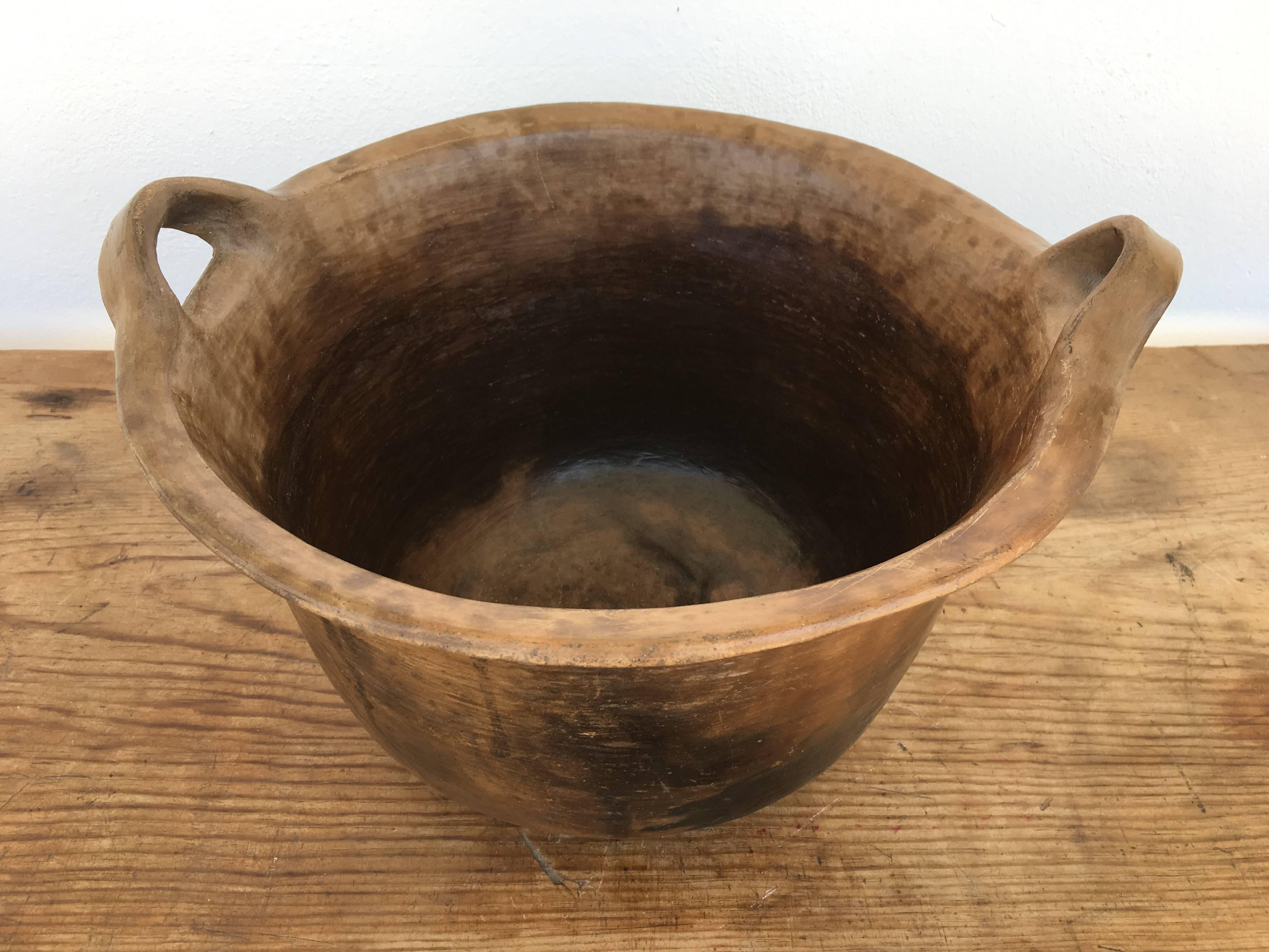 Burnished Ceramic Bowl Used for Candle-Making from Mexico