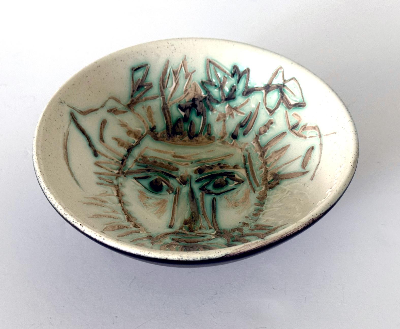 Moderne Ceramic Bowl Visage de Faune by Pablo Picasso en vente