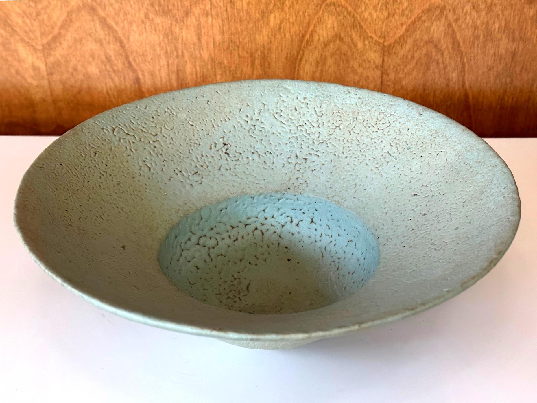 Ceramic Bowl with Flanged Rim by John Ward In Good Condition For Sale In Atlanta, GA