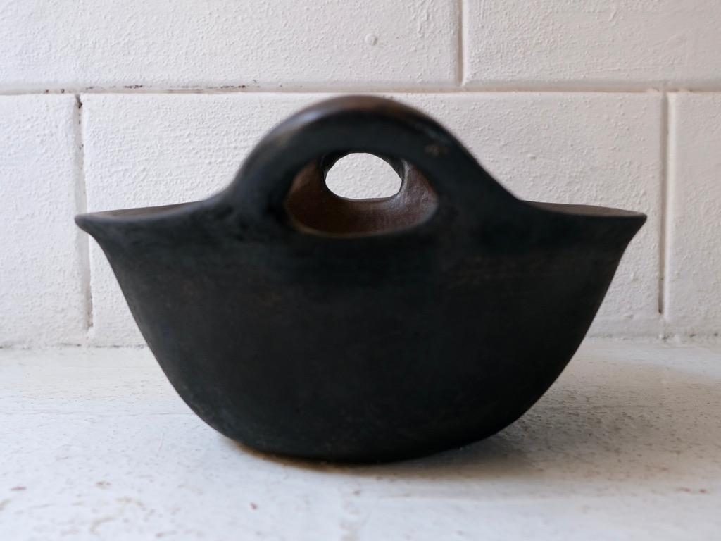 Mexican Ceramic Bowl with Handles from Mexico, circa 1980's