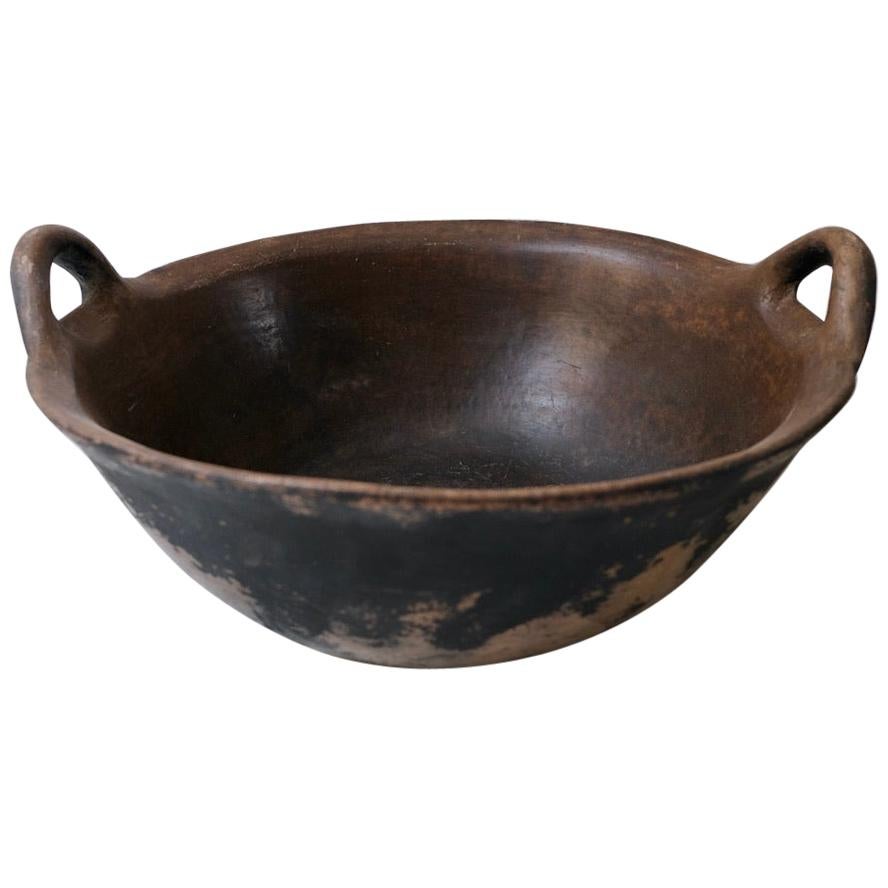 Hammered Silver Plate Bowl with Medallions and Lion Handles For Sale at