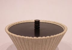 Ceramic Bowl with Lid of Bronze by Arne Bang, No. 119, from the 1930s