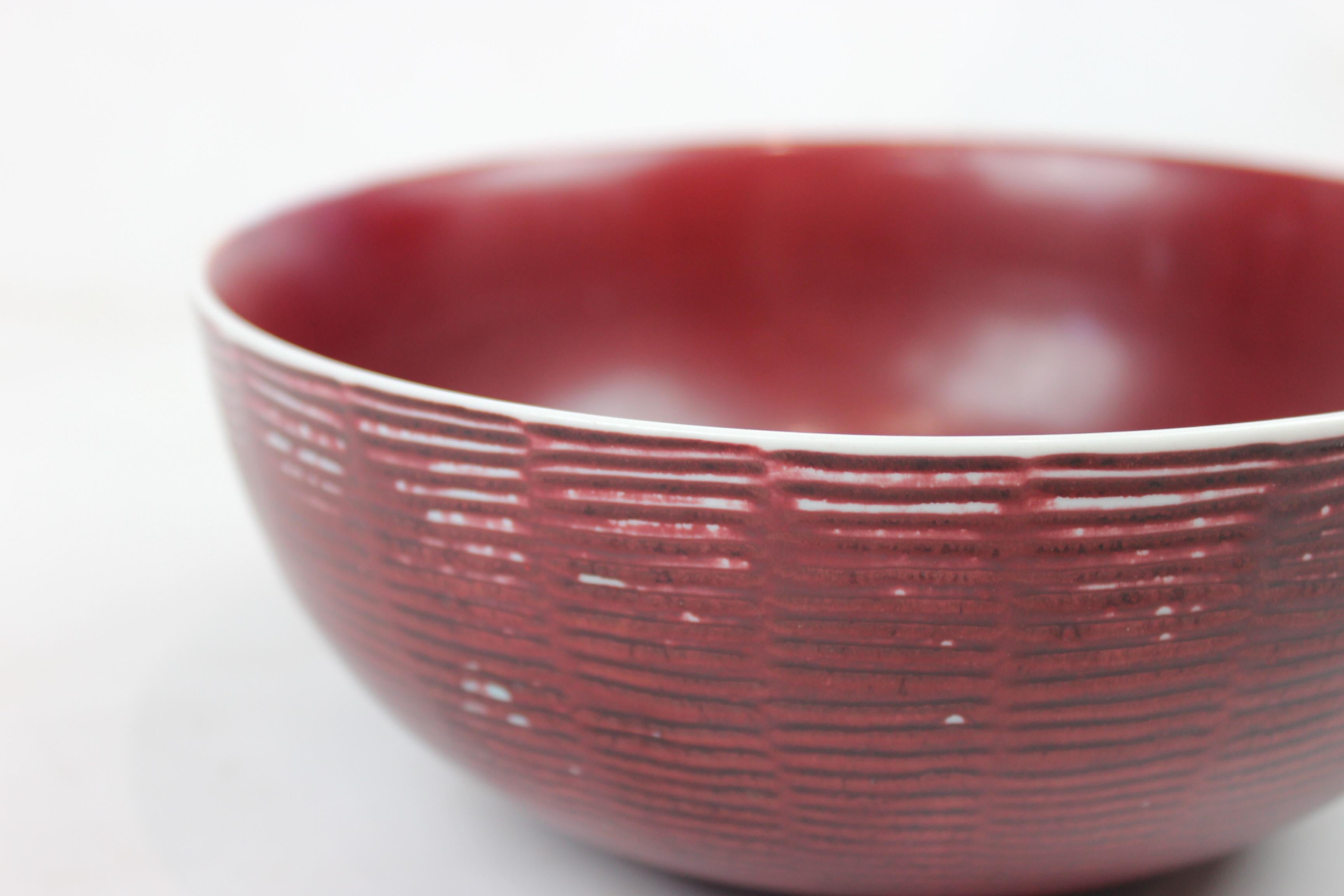 Danish Ceramic Bowl with Ox Blood Glaze by Axel Salto for Royal Copenhagen, 1950s