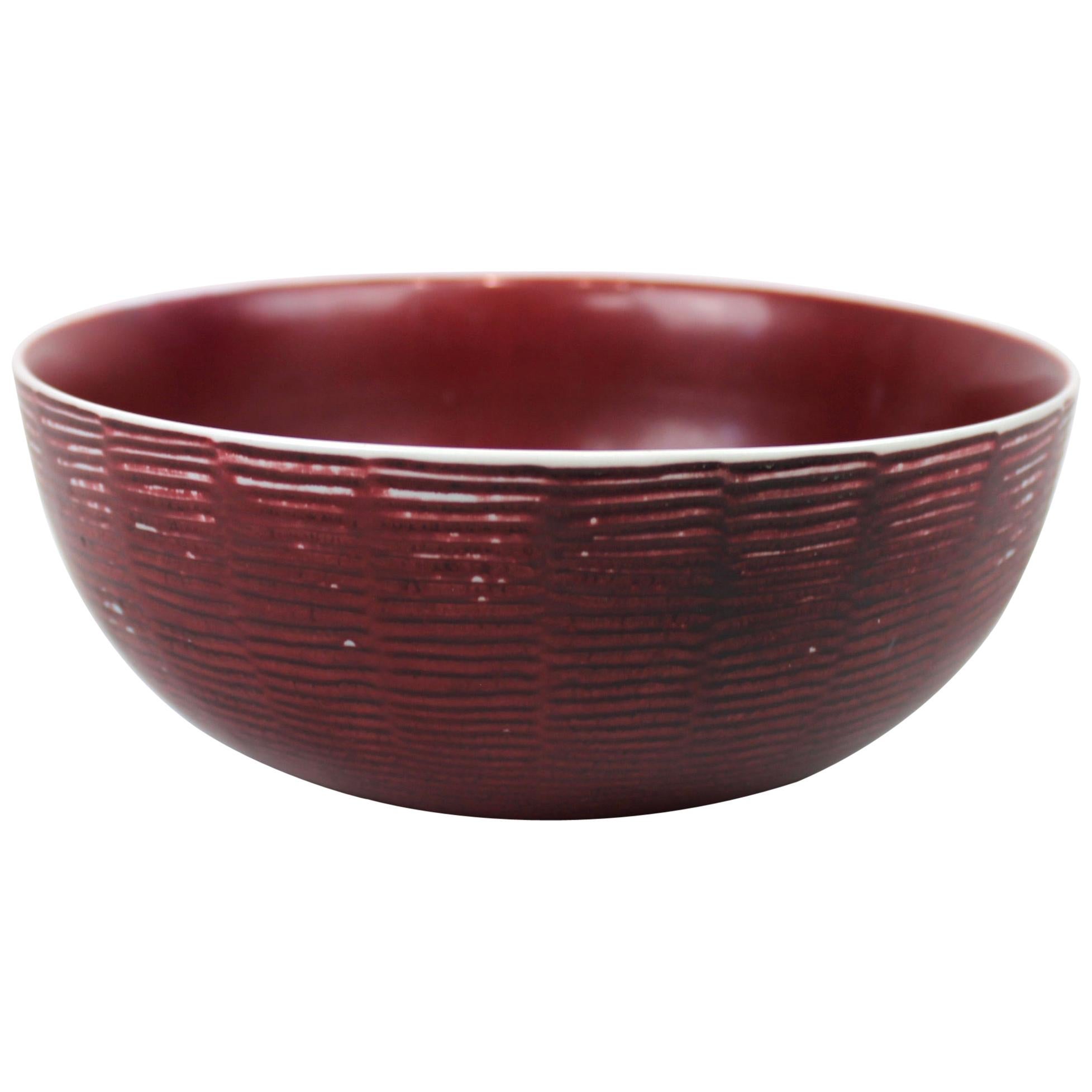 Ceramic Bowl with Ox Blood Glaze by Axel Salto for Royal Copenhagen, 1950s