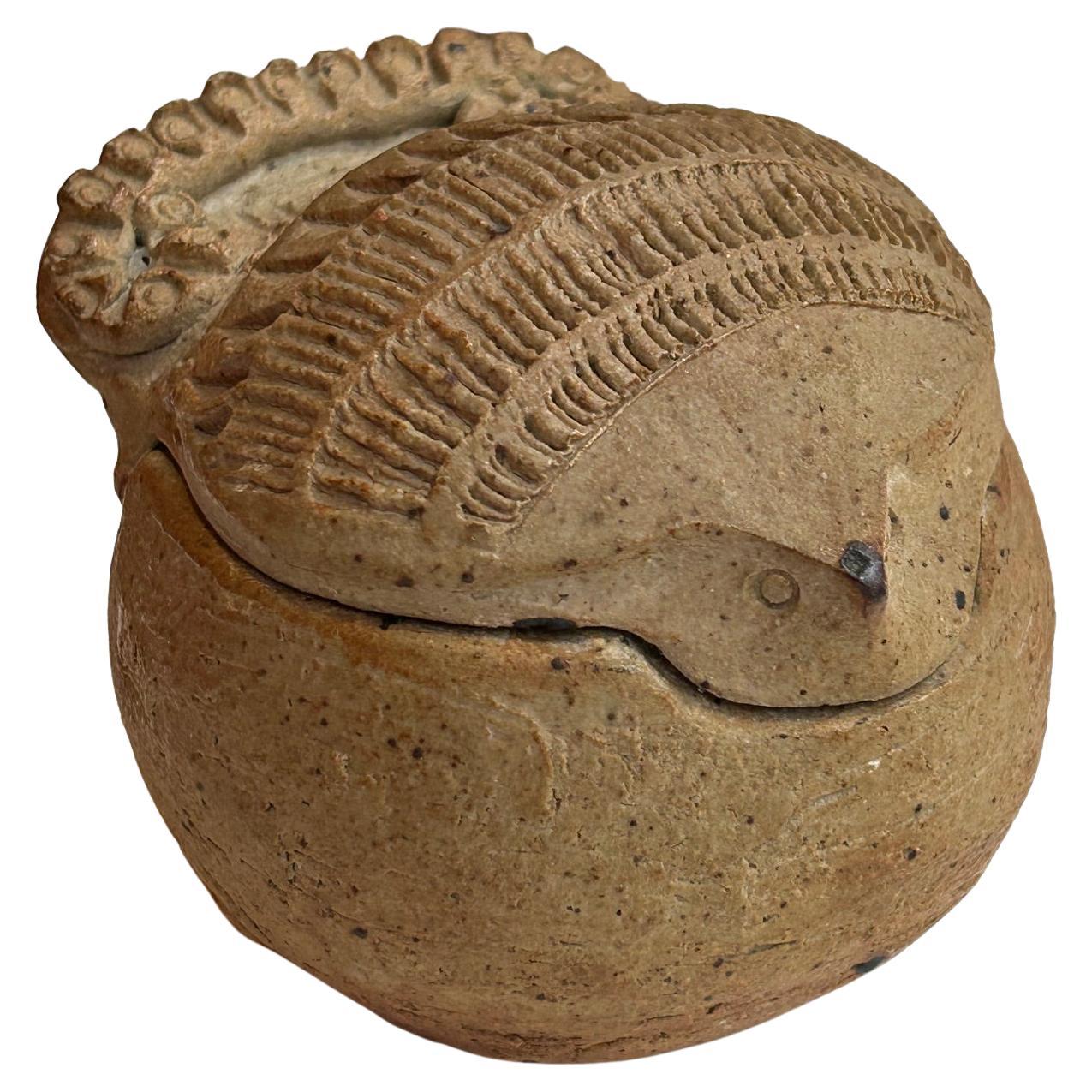 Ceramic box by Barbara Delfosse, France, 1960s For Sale