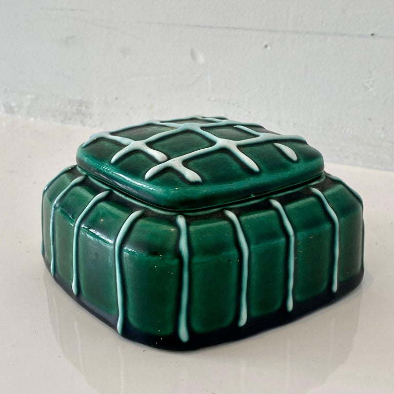 French Ceramic Box by Longchamp For Sale