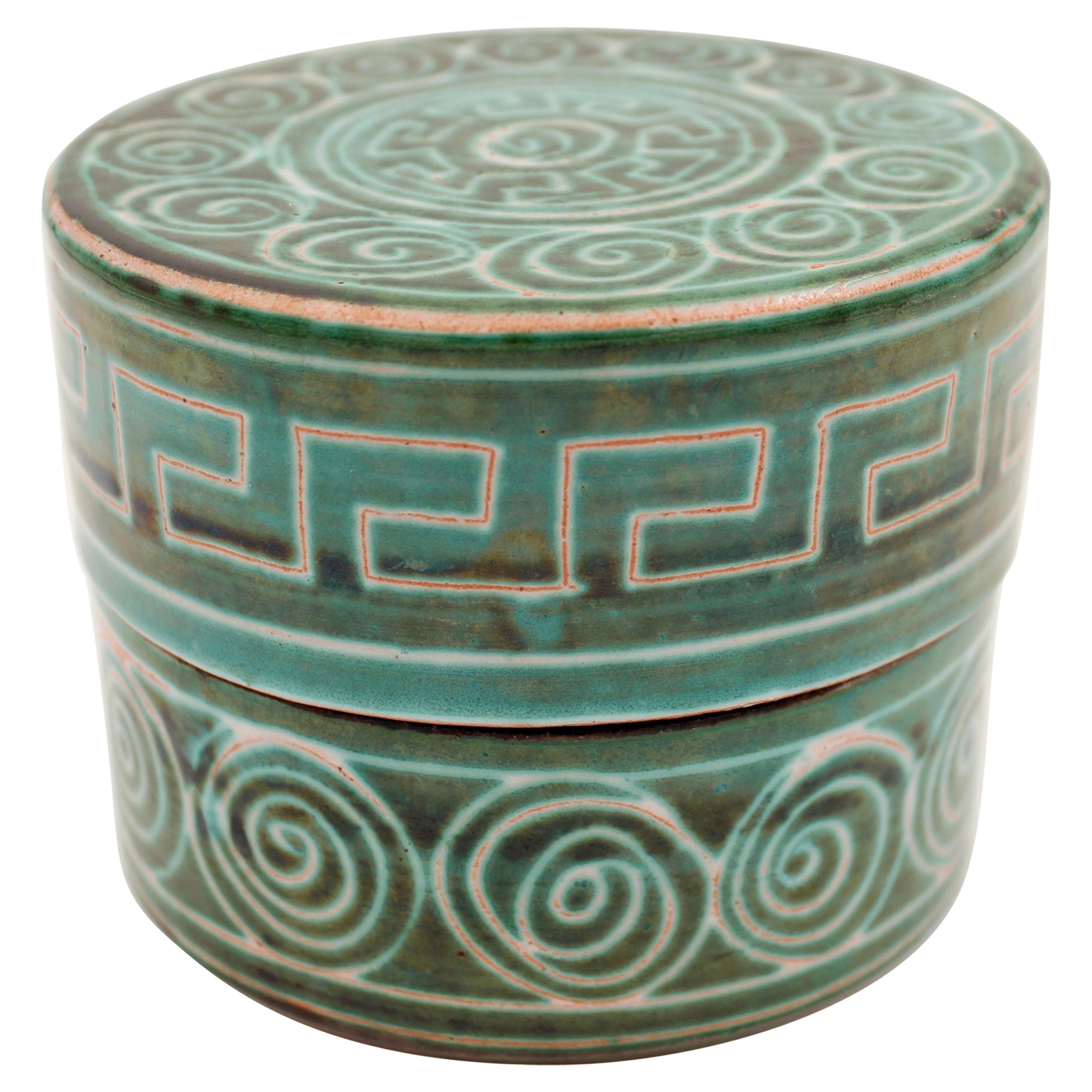 Ceramic box by Robert Picault, 1950s, France