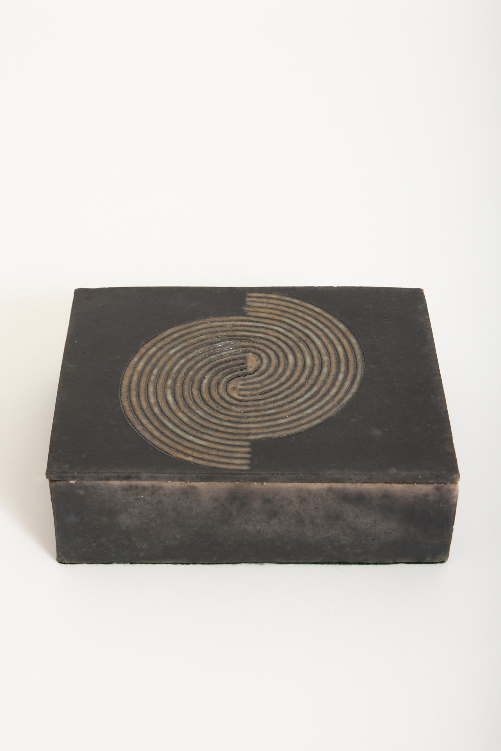 A ceramic box
France, 1970s
