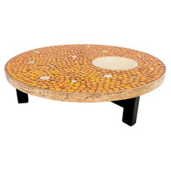 Ceramic & Bronze coffee table by Aliette Vliers