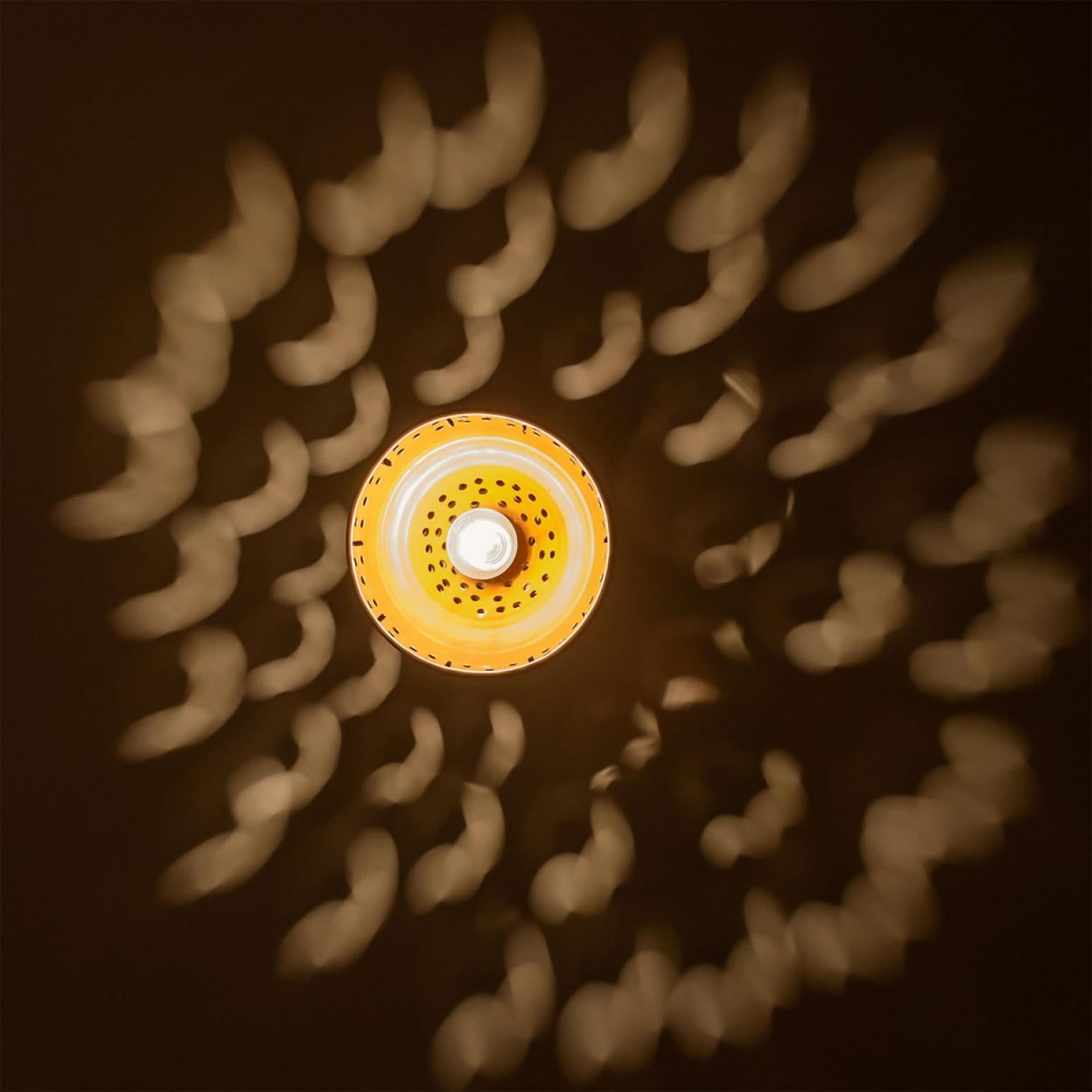 Ceramic Brown Terra Ceramic Pendant Light, Denmark, 1970 For Sale 2
