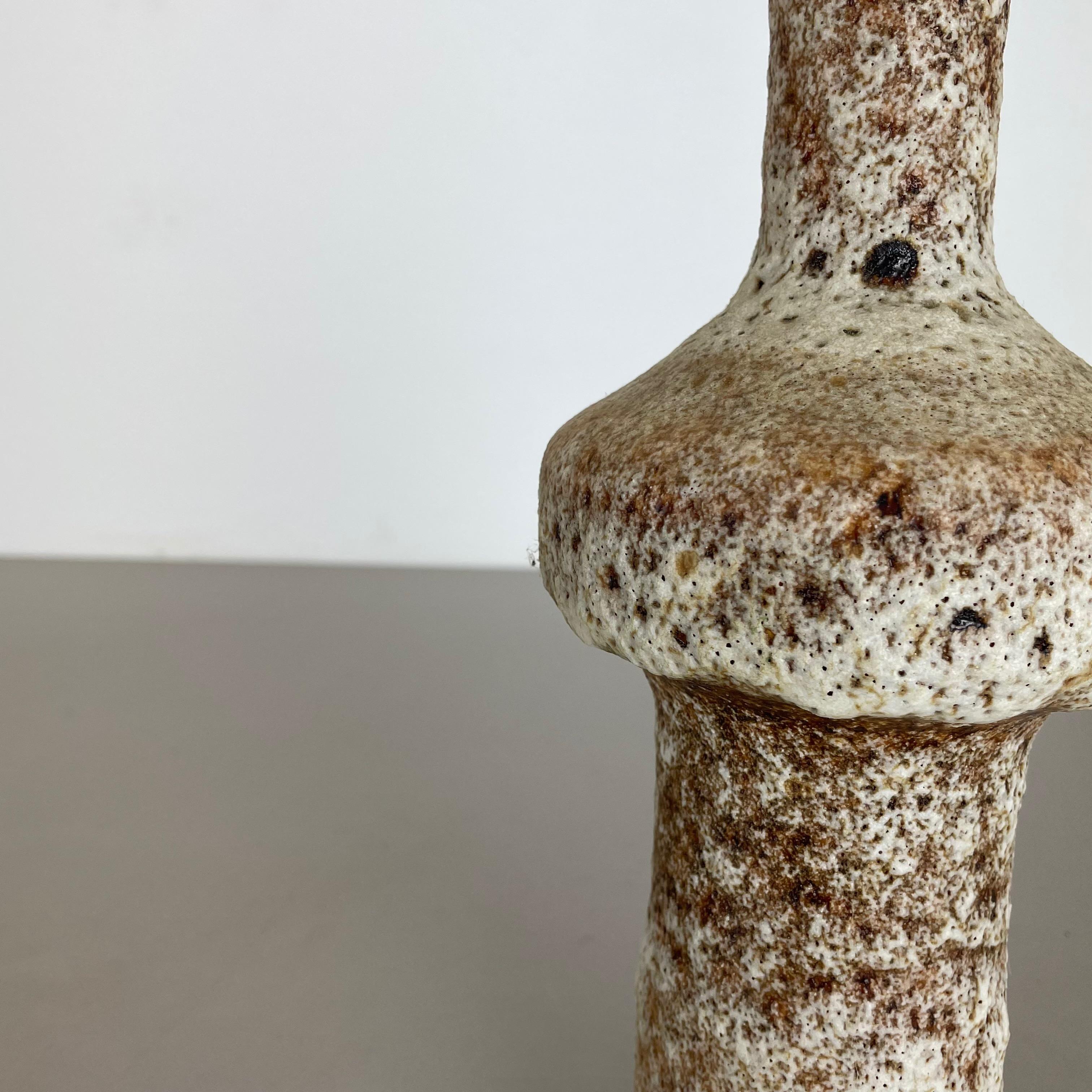 Ceramic Brutalist Pottery 30cm Vase by Piet Vest Ceramics, Netherlands, 1970s 4