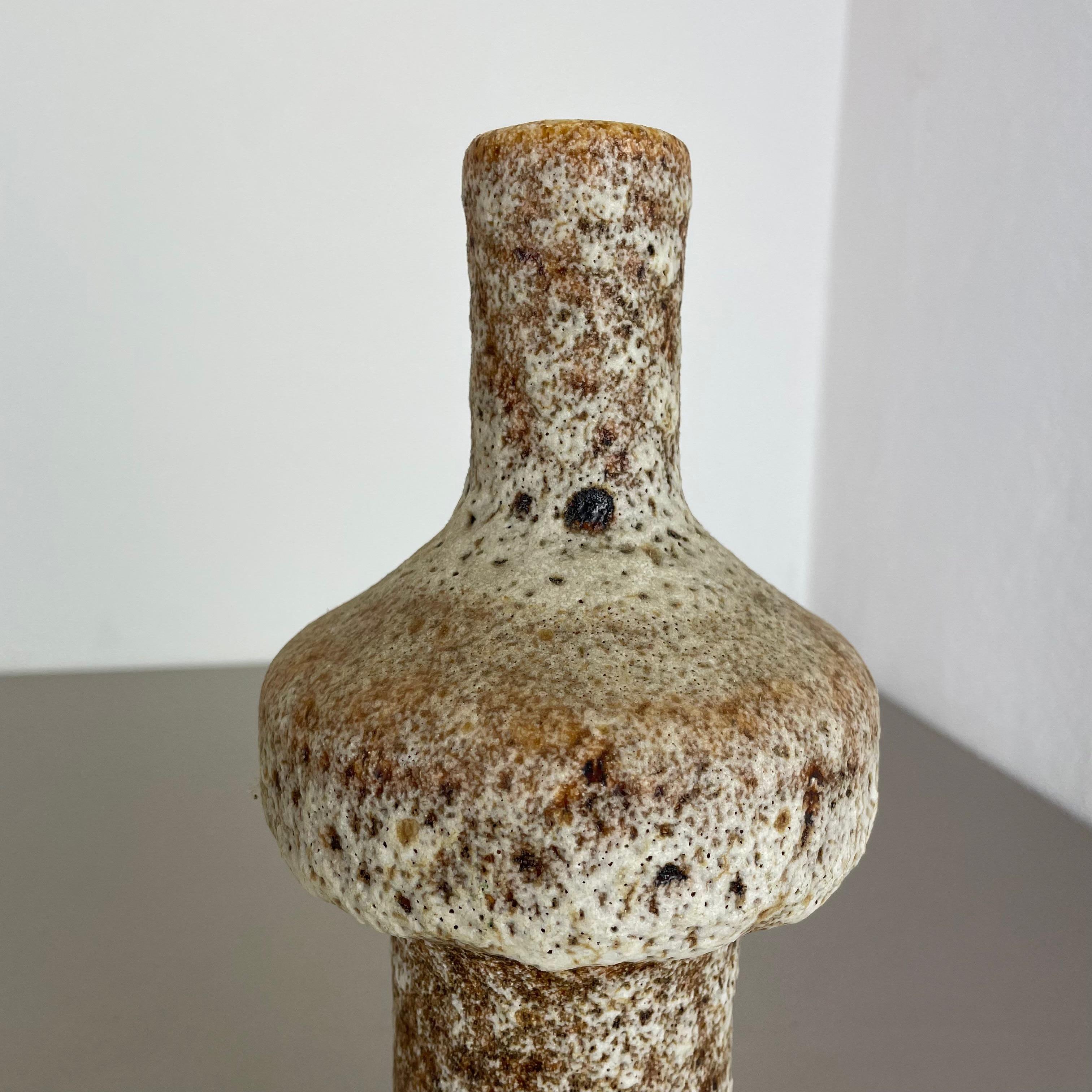Ceramic Brutalist Pottery 30cm Vase by Piet Vest Ceramics, Netherlands, 1970s 5