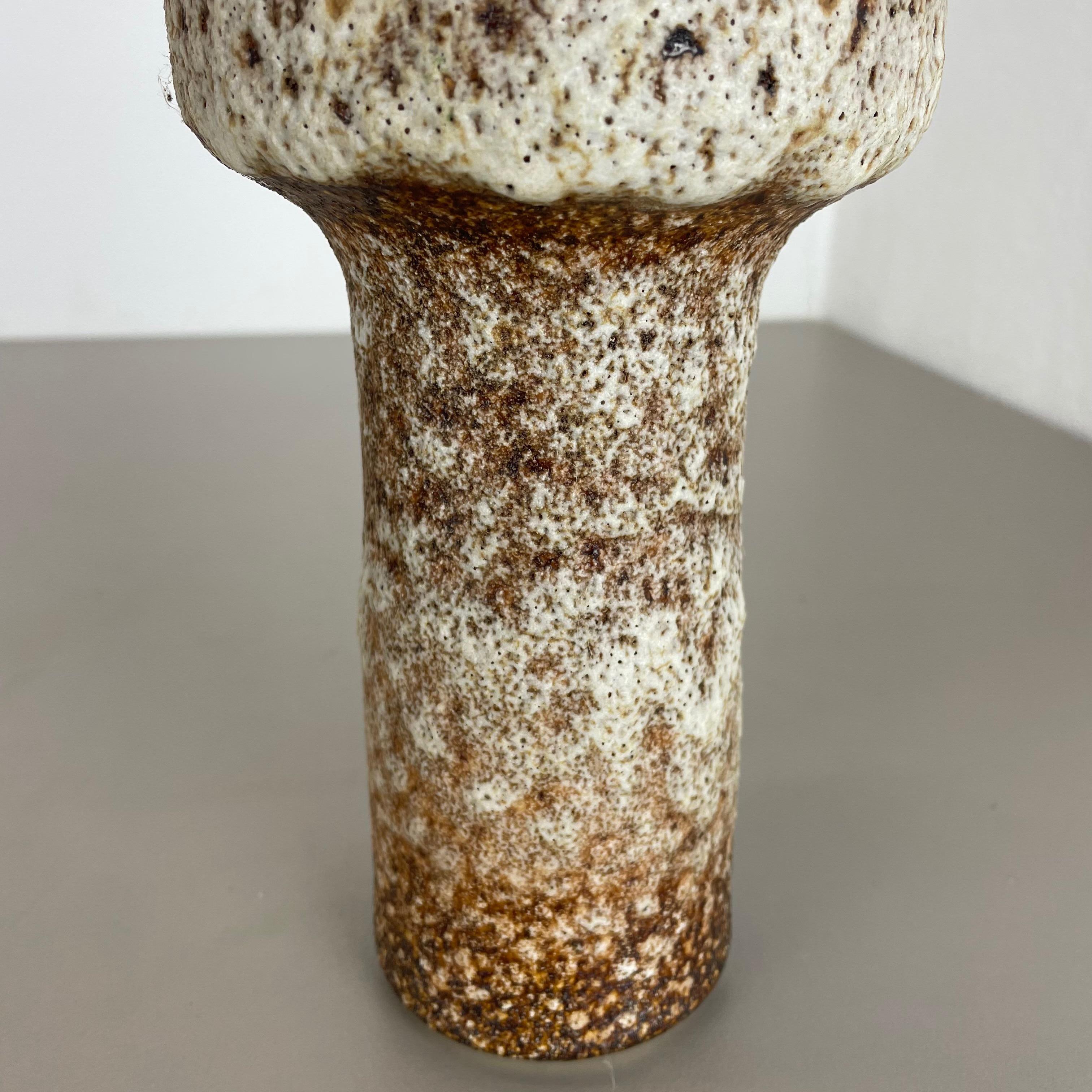 Ceramic Brutalist Pottery 30cm Vase by Piet Vest Ceramics, Netherlands, 1970s 7