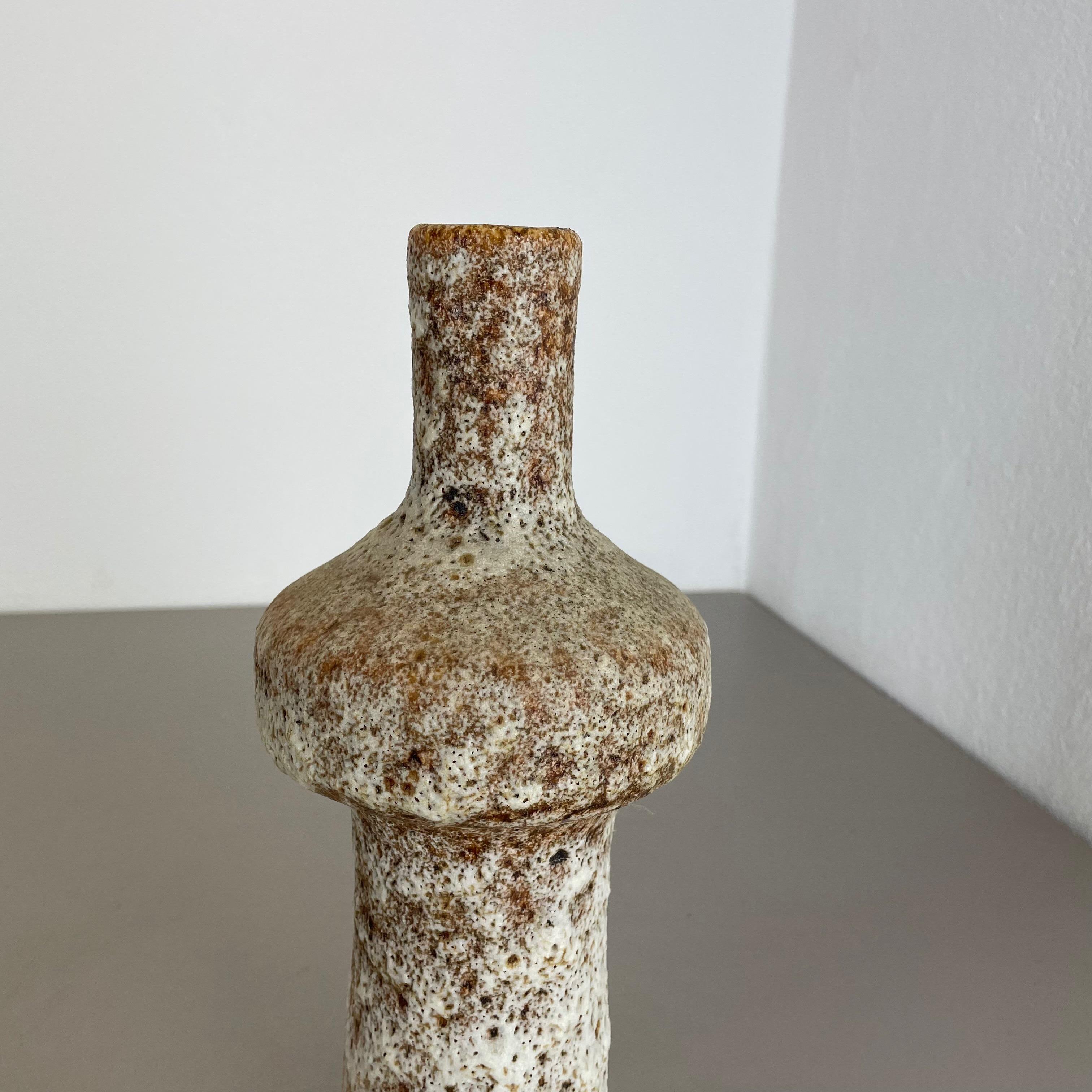 Ceramic Brutalist Pottery 30cm Vase by Piet Vest Ceramics, Netherlands, 1970s 8