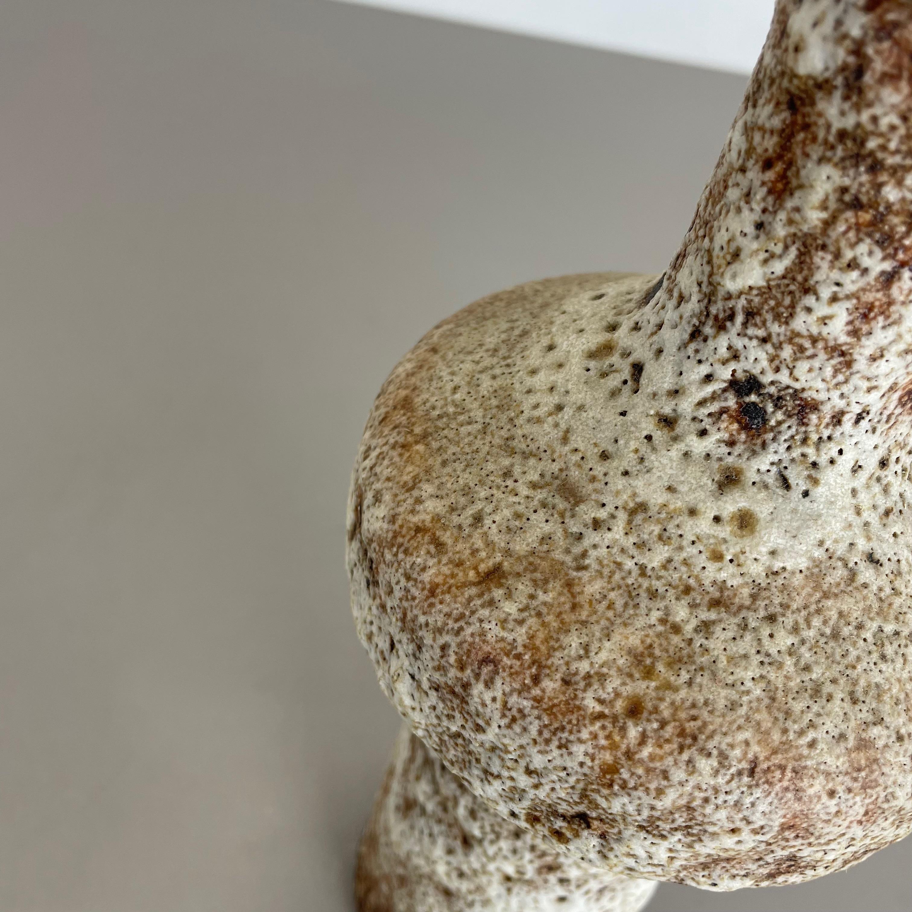 Ceramic Brutalist Pottery 30cm Vase by Piet Vest Ceramics, Netherlands, 1970s 10