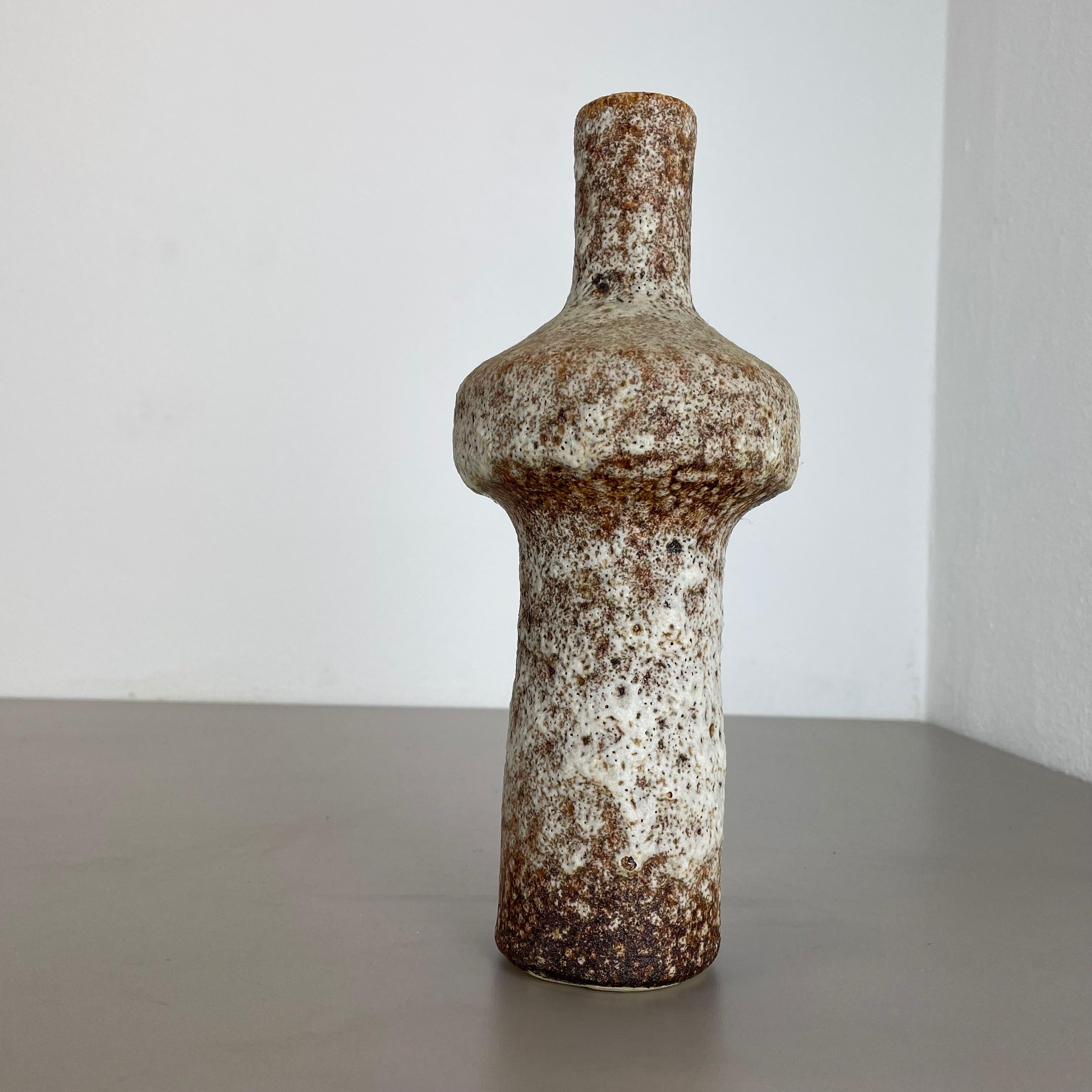 Ceramic Brutalist Pottery 30cm Vase by Piet Vest Ceramics, Netherlands, 1970s 12