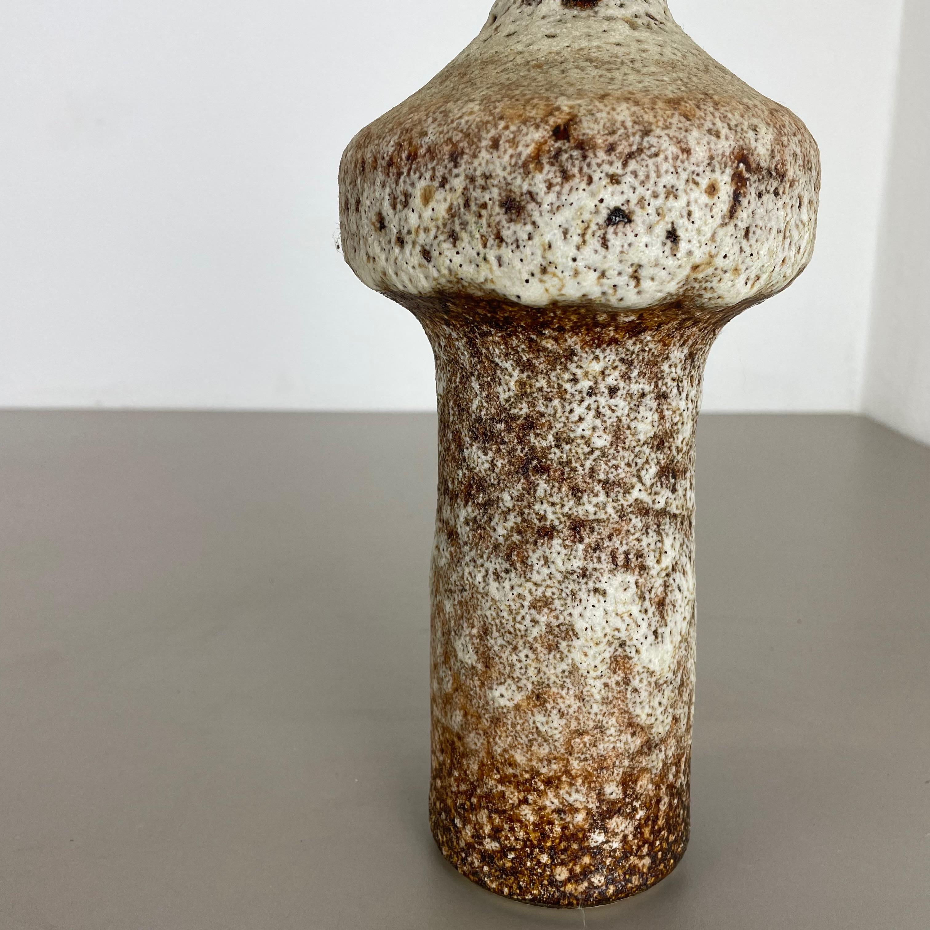 Ceramic Brutalist Pottery 30cm Vase by Piet Vest Ceramics, Netherlands, 1970s 1