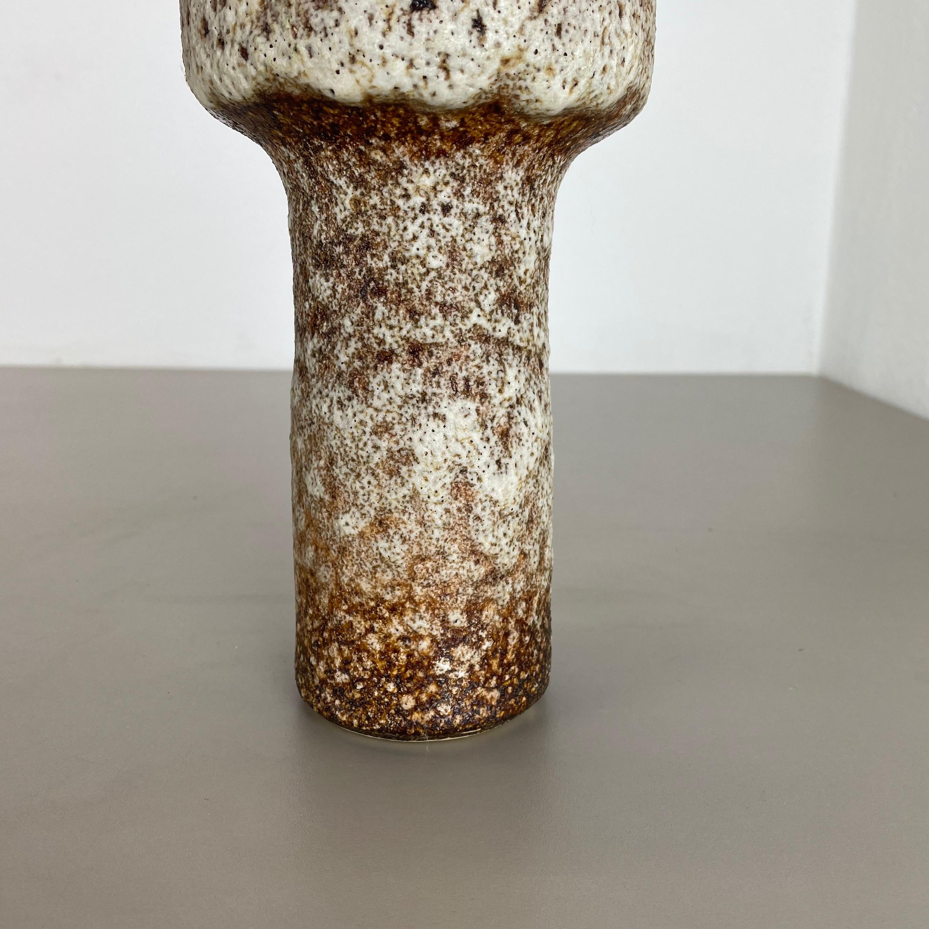 Ceramic Brutalist Pottery 30cm Vase by Piet Vest Ceramics, Netherlands, 1970s 2