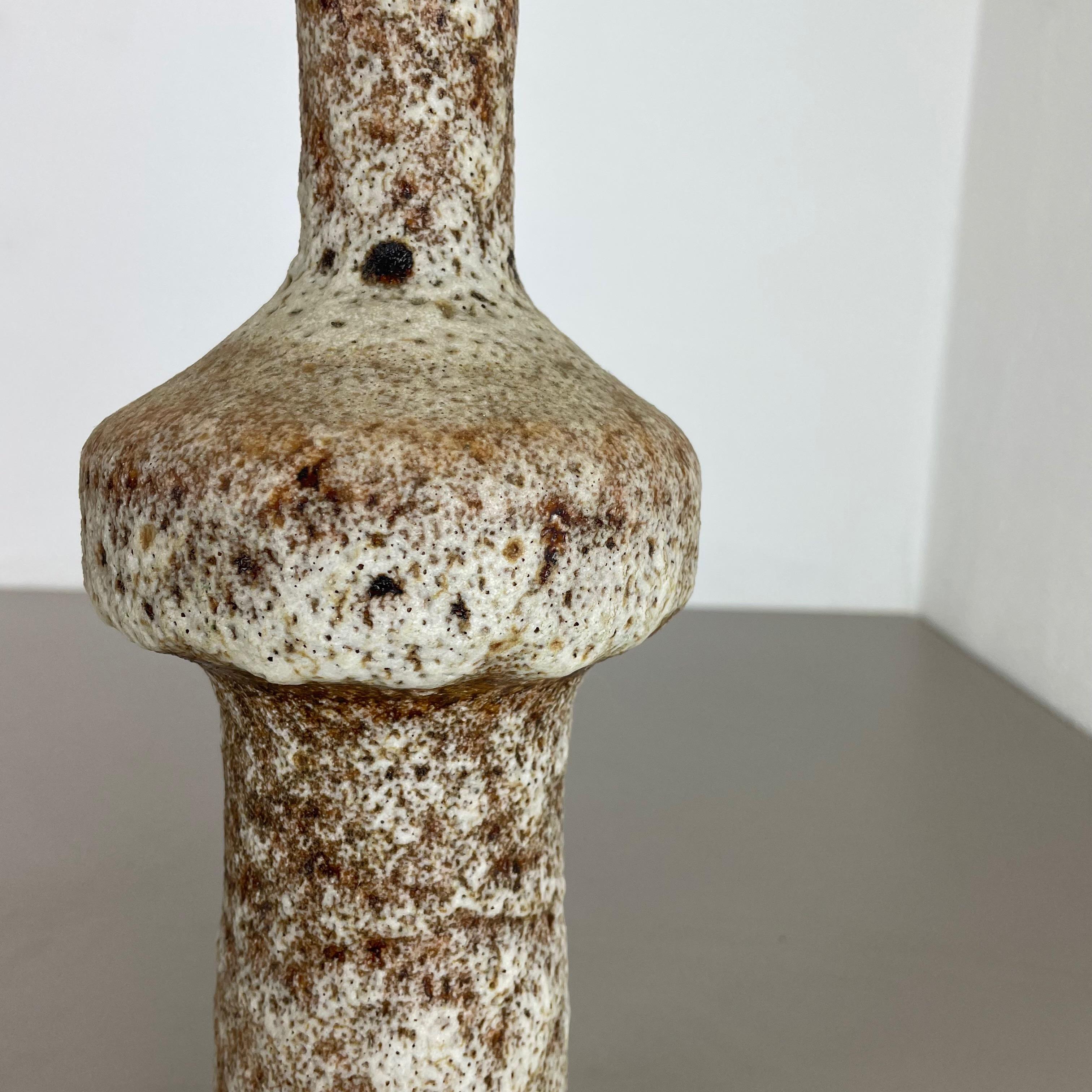 Ceramic Brutalist Pottery 30cm Vase by Piet Vest Ceramics, Netherlands, 1970s 3