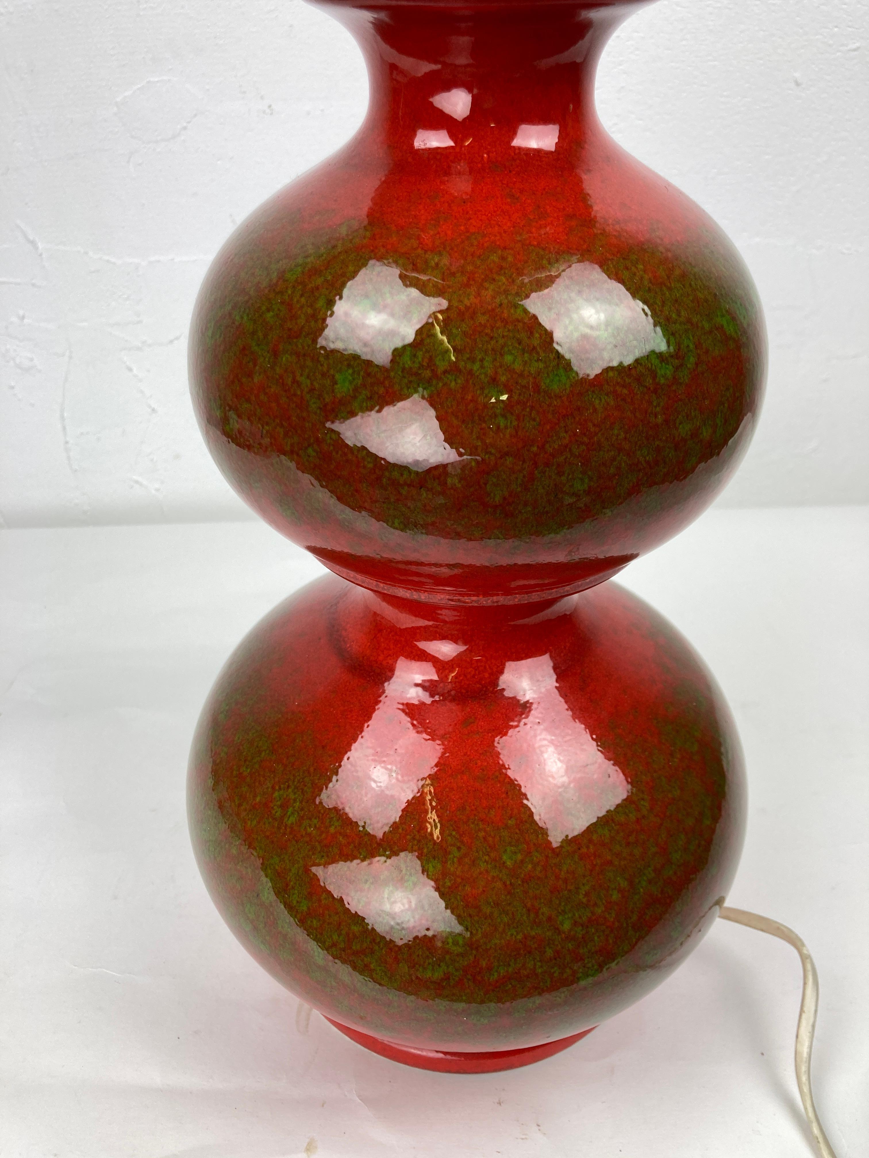 Space Age Ceramic bubbly wavy floor or table lamp by Kaiser Leuchten, 1960s For Sale